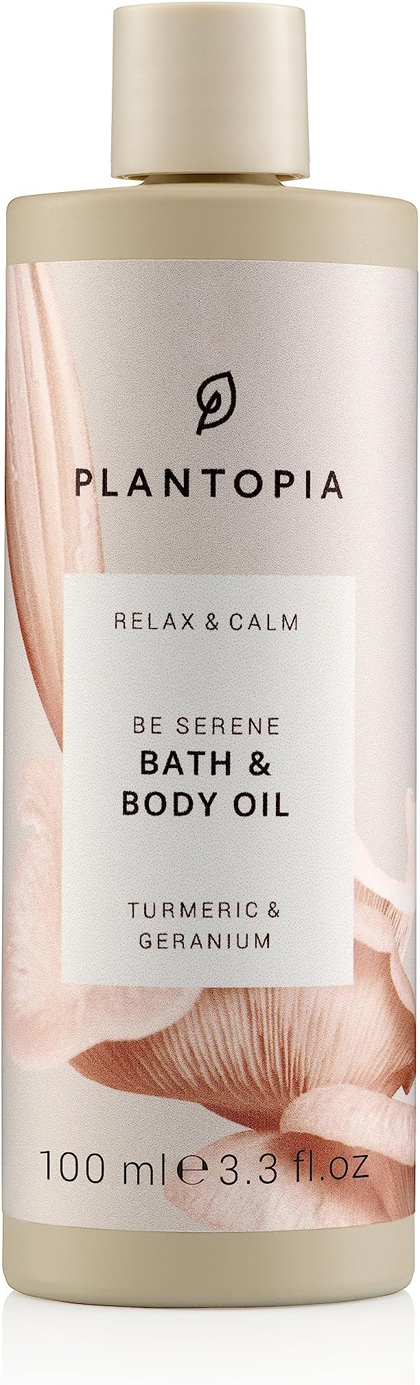 Bath Oil & Body Oil - Gentle Cleansing & Anti-Aging Skin Oil - Relaxing Turmeric & Geranium - Aromatherapy Essential Oil Blend - Moisturising & Calming - Vegan Cruelty Free, 100ml
