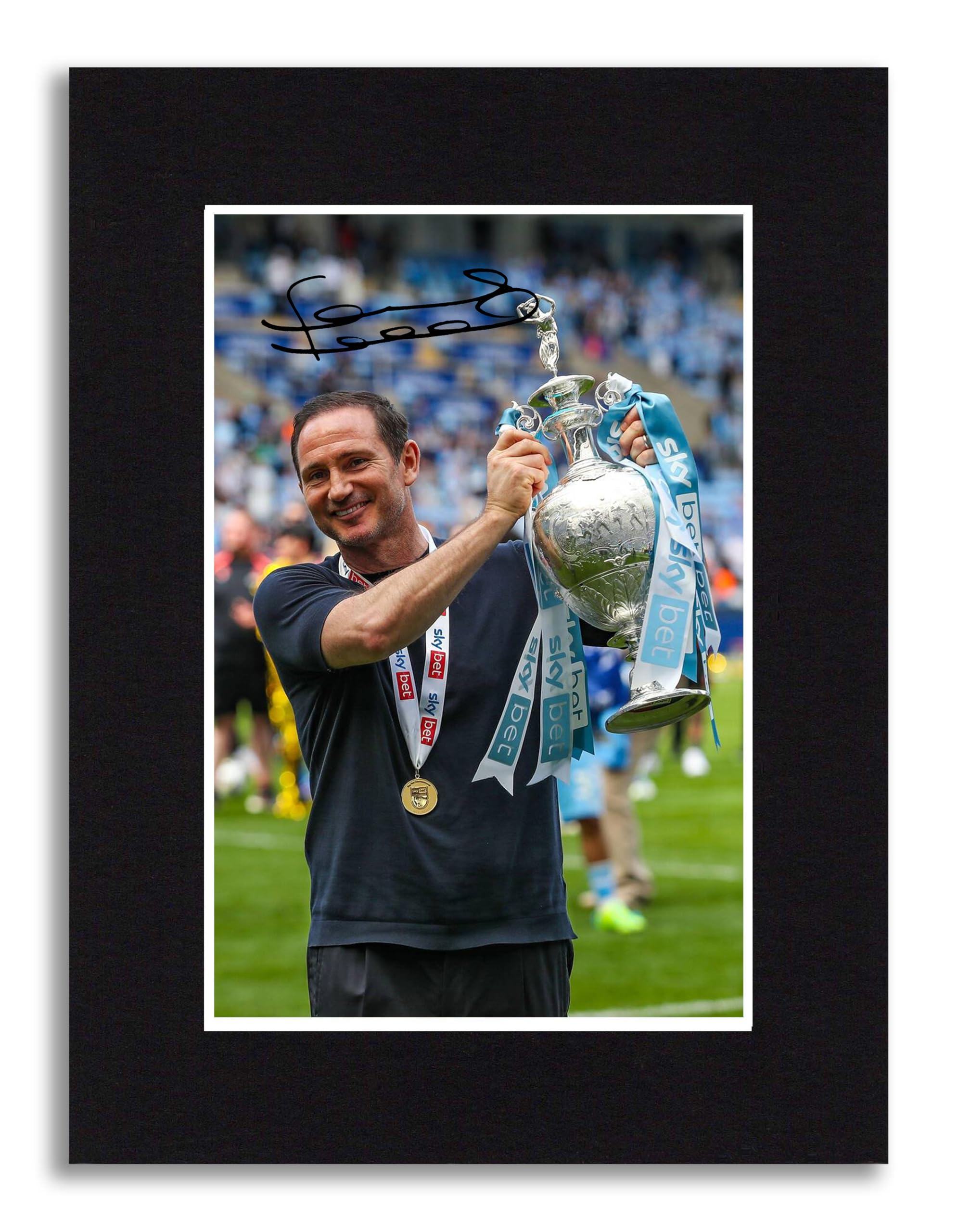 RJR PRINTS Frank Lampard Coventry City Manager, 2026 Champions Signed 8x6 Inch Mounted Photo Print With Pre Printed Signature That Would Make A Great Gift For Any Fan And Is Ready To Be Framed.