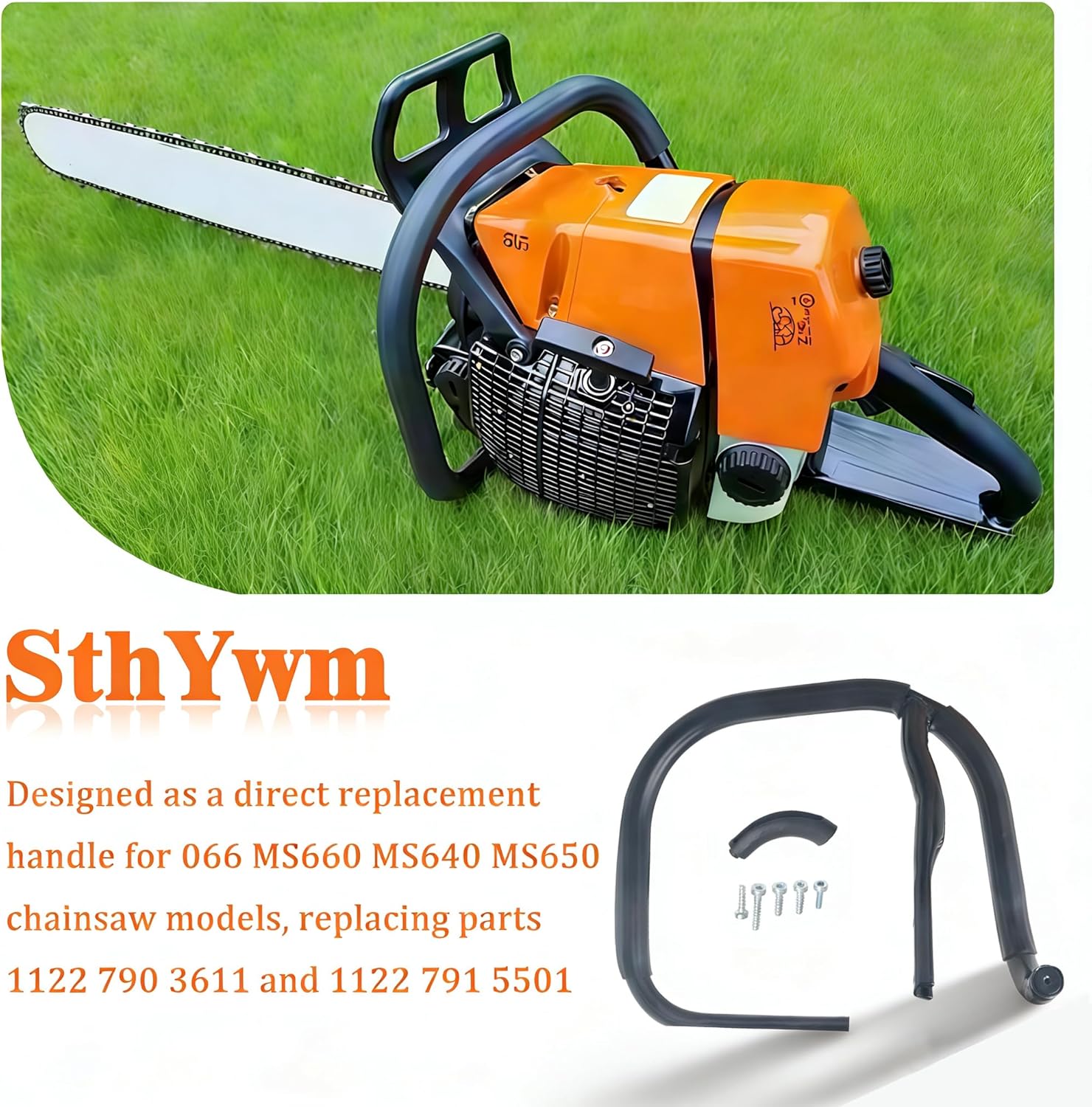 Chain saw fully wrapped handle, suitable for 066 MS660 MS640 MS650 chain saw, can replace 1122 790 3611, 1122 791 5501