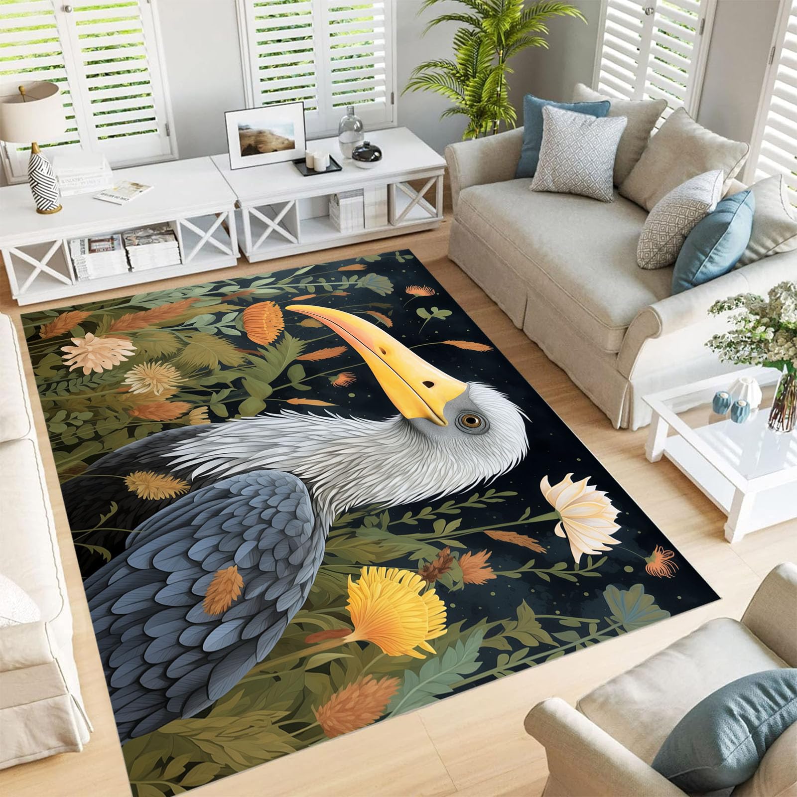 Tapis résistant aux taches Calao lavable 200x300cm vert armée