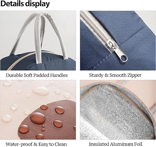 Miniatura 6 de Mziart Lindas bolsas de almuerzo para mujer a la moda contenedores térmicos e impermeables bolsa de almuerzo aislada para niñas hombres adultos