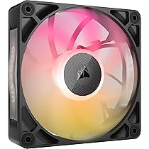 CORSAIR iCUE LINK RX120 MAX RGB 120mm PWM Ventaglio Spesso – Alta Pressione Statica – Cuscinetto Magnetico a Cupola – Ventola Singola – Nero