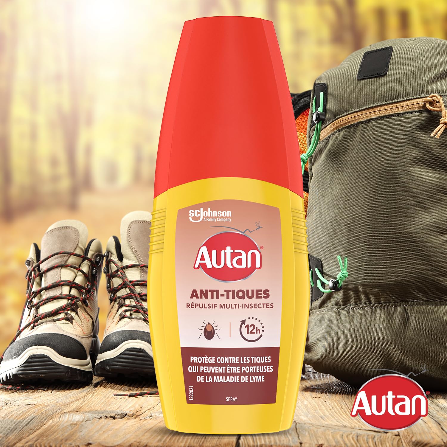 Autan Anti-Tiques Spray Corps - Jusqu'à 12H de Protection Immediate - Testé Dermatologiquement - 1 Spray, 100ml