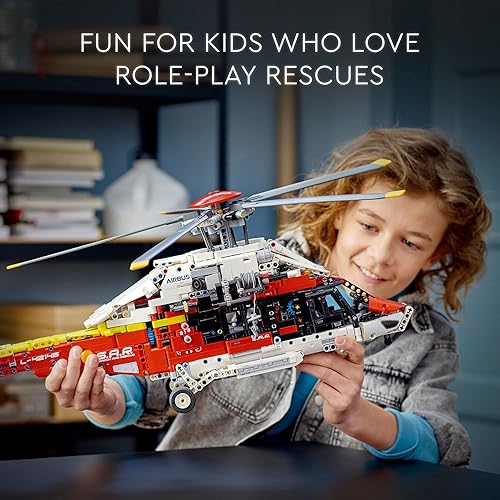 Miniatura 3 de LEGO Technic Airbus H175 Rescue Helicopter 42145 - Juego de juguetes de construcción para niños, niños y niñas a partir de 11 años (2,001 piezas)