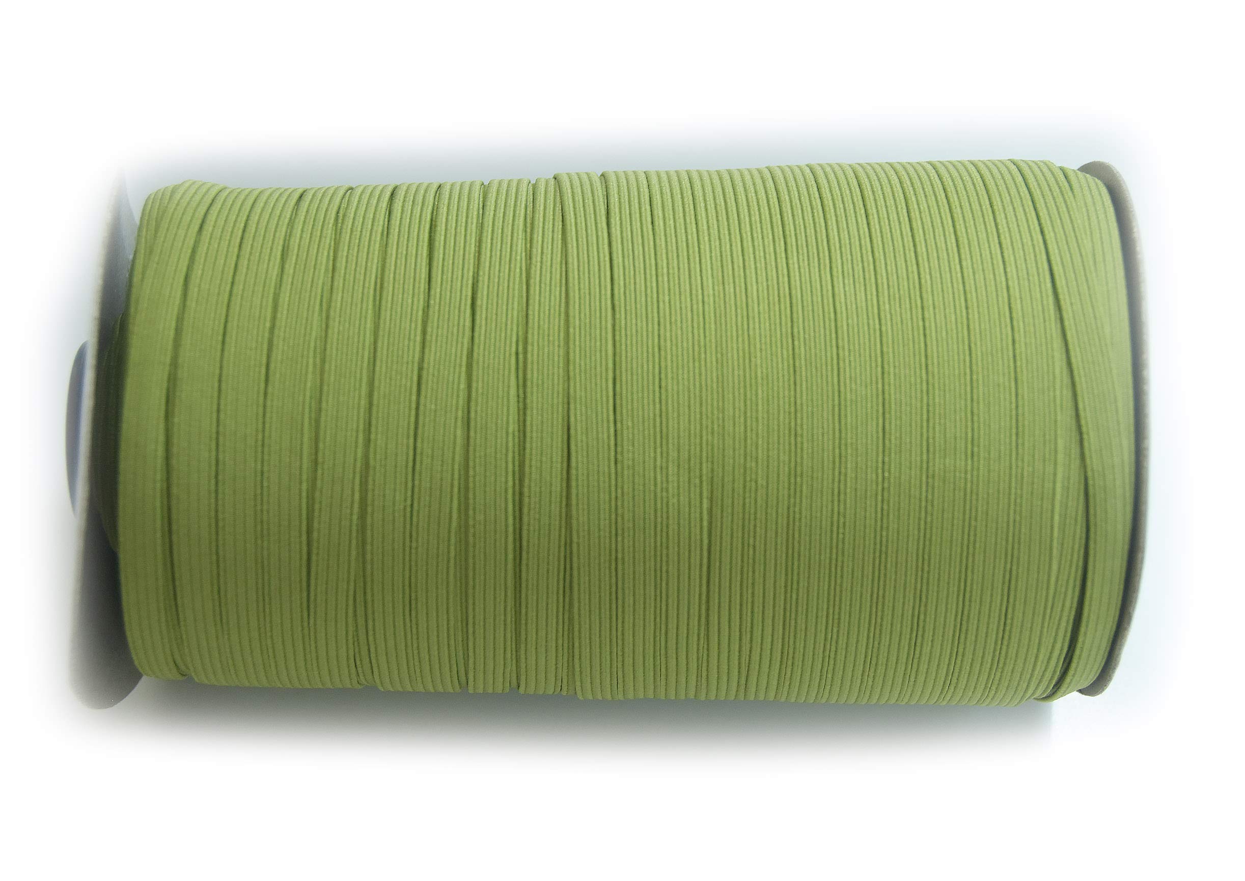 PrettyBoutique 6mm Corded Flat Cord Thin Elastic Dressmaking Waistband Headbands Masks (Sage Green, 10 Metres) — image 1