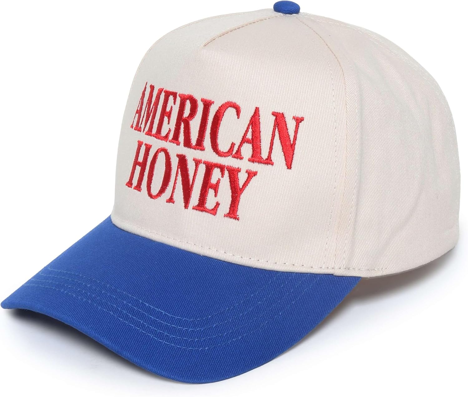D&Y Retro 2-Tone Canvas Baseball Cap for Women - Funny Embroidered Distressed Snapback, Adjustable Cotton Dad Hat