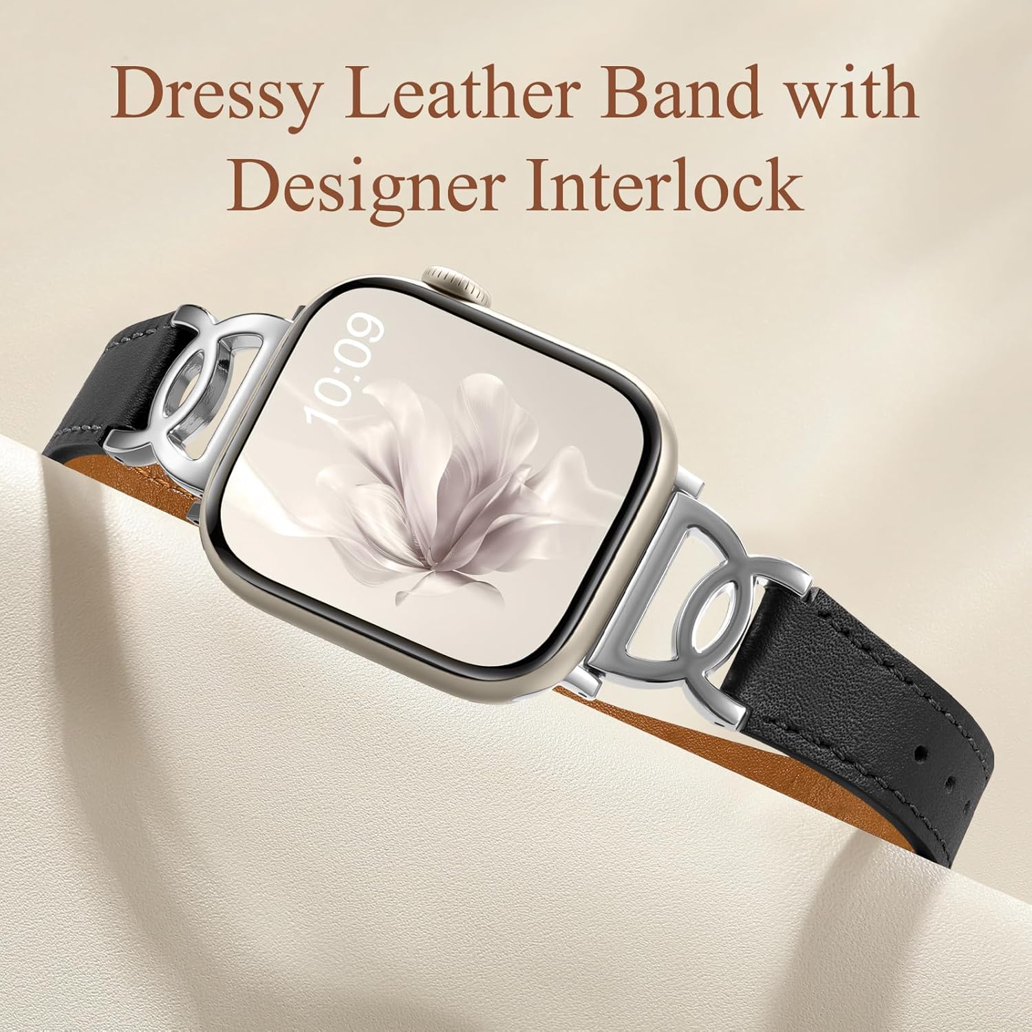 DaQin Slim Leather Band Compatible with Apple Watch Bands for Women 40mm 38mm 41mm 42mm 44mm 45mm 46mm, Top Grain Leather Band with DC-shaped Buckle for iWatch Band Series 11 10 9 8 7 6 5 4 3 2 1 SE - Image 7