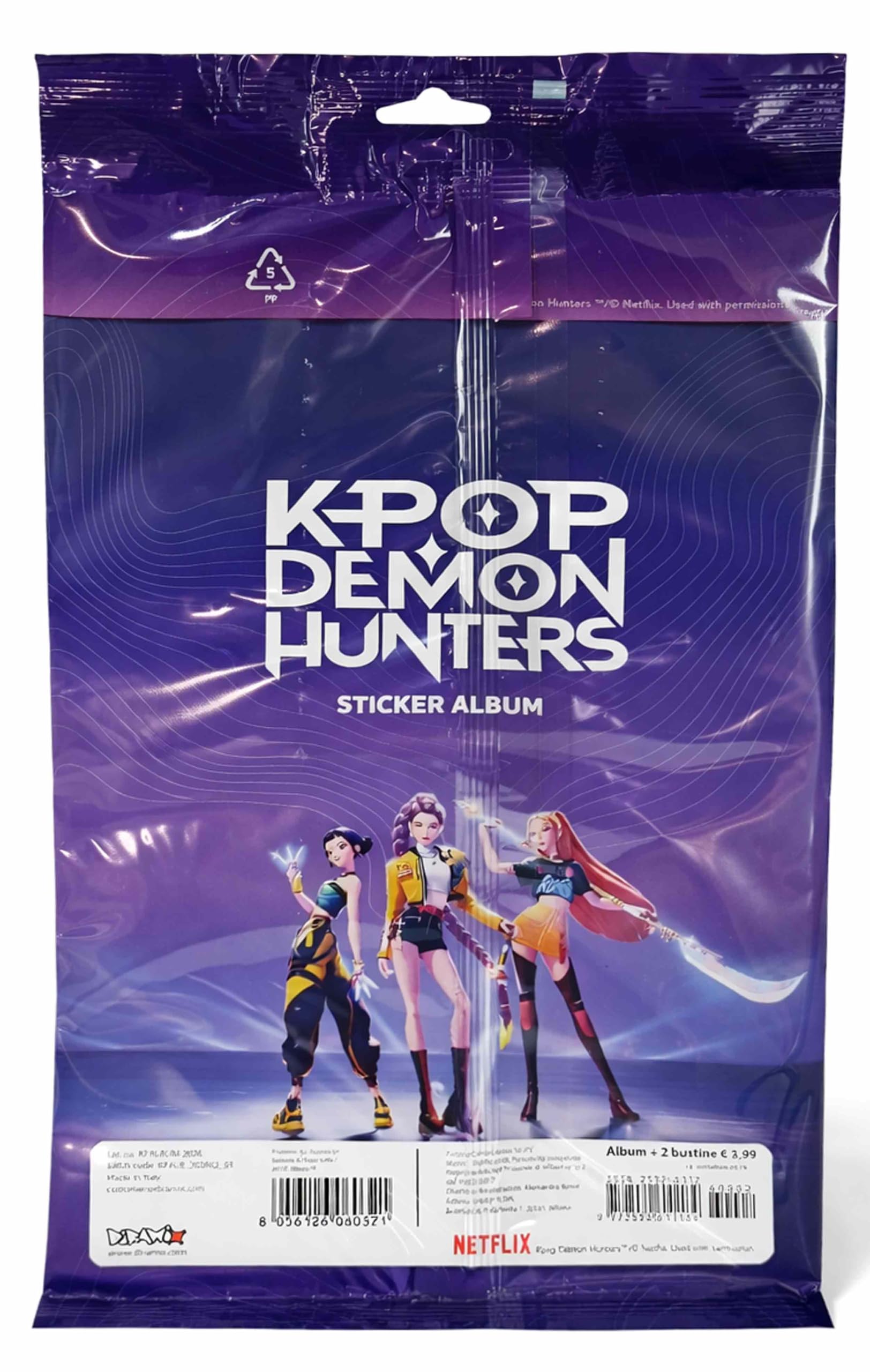 K-Pop Demon Hunters Starter Pack – Album Sticker + 2 Bustine Figurine + Poster Ufficiale, Set Collezione Fan K-Pop - 2