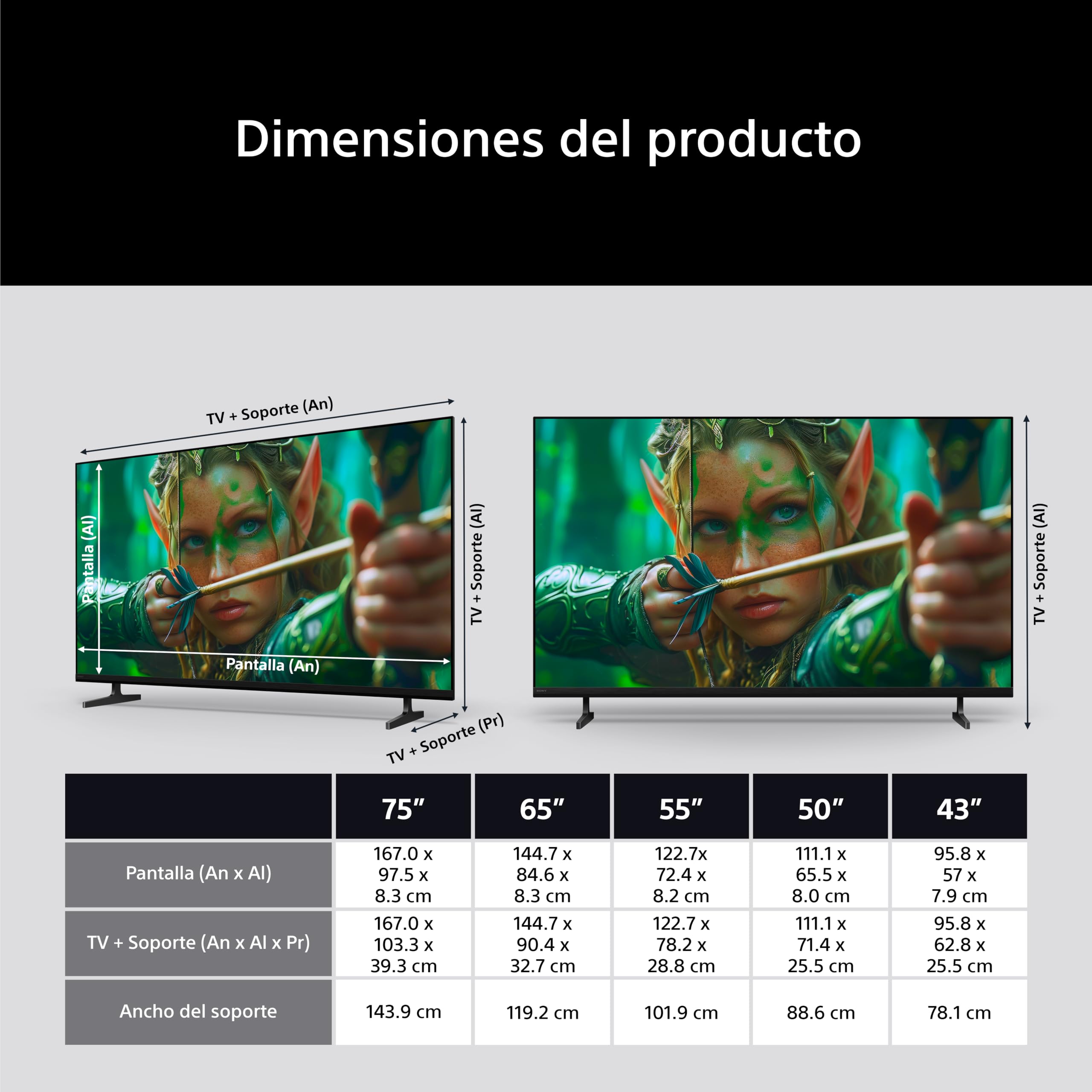 Sony BRAVIA 2 II 55 Pulgadas TV 4K Smart TV (Google TV), Procesador X1, Escalado 4K, Dolby Atmos y DTS:X, Compatible con PS5, 50S20M2, Modelo 2026