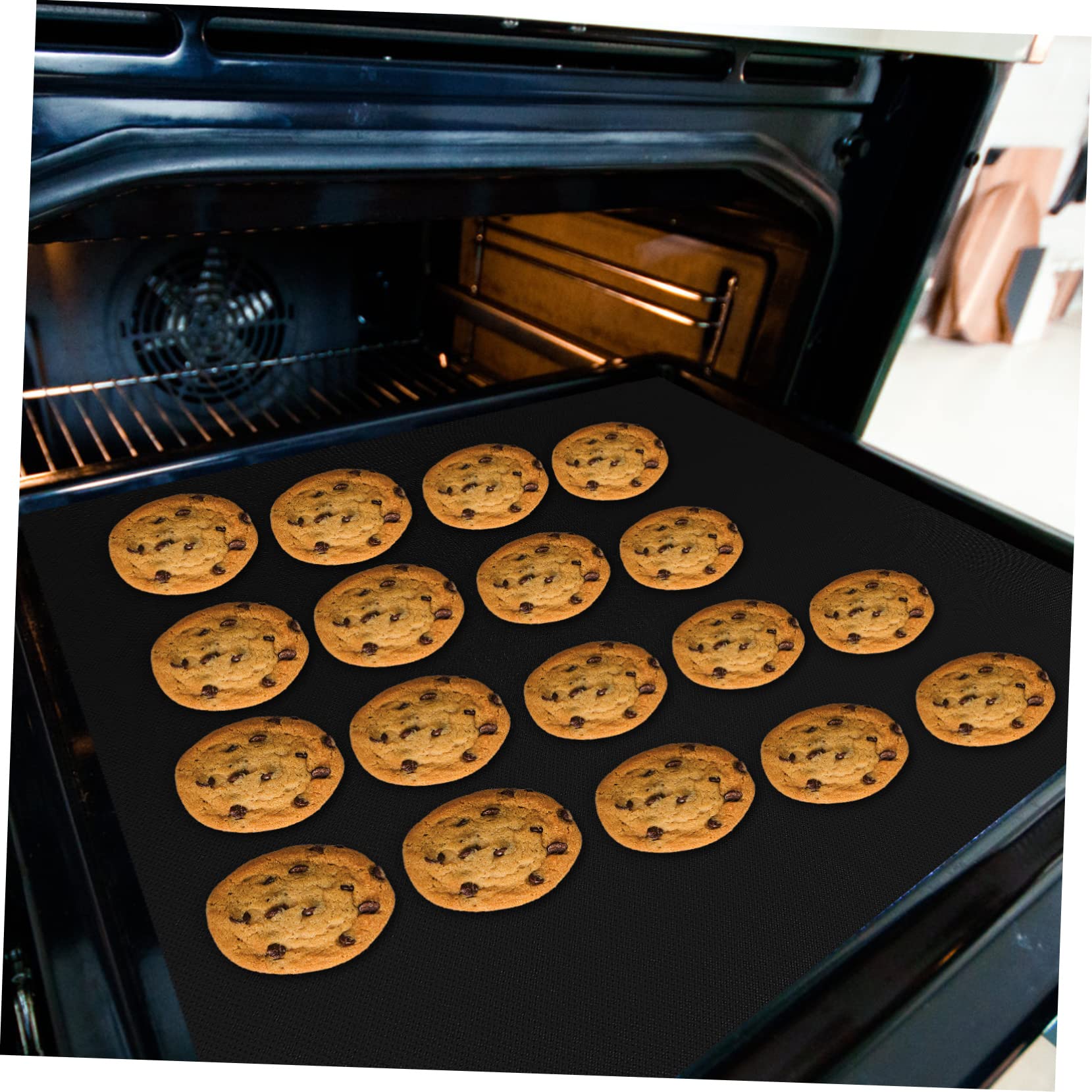 9stücke Ofenmatte mit Antihaftbeschichtung Wiederverwendbare Grillmatte für Backofen Kochbleche als Backmatten Hitzebeständige Brätereinlagen Ofenboden Schützende Backbleche