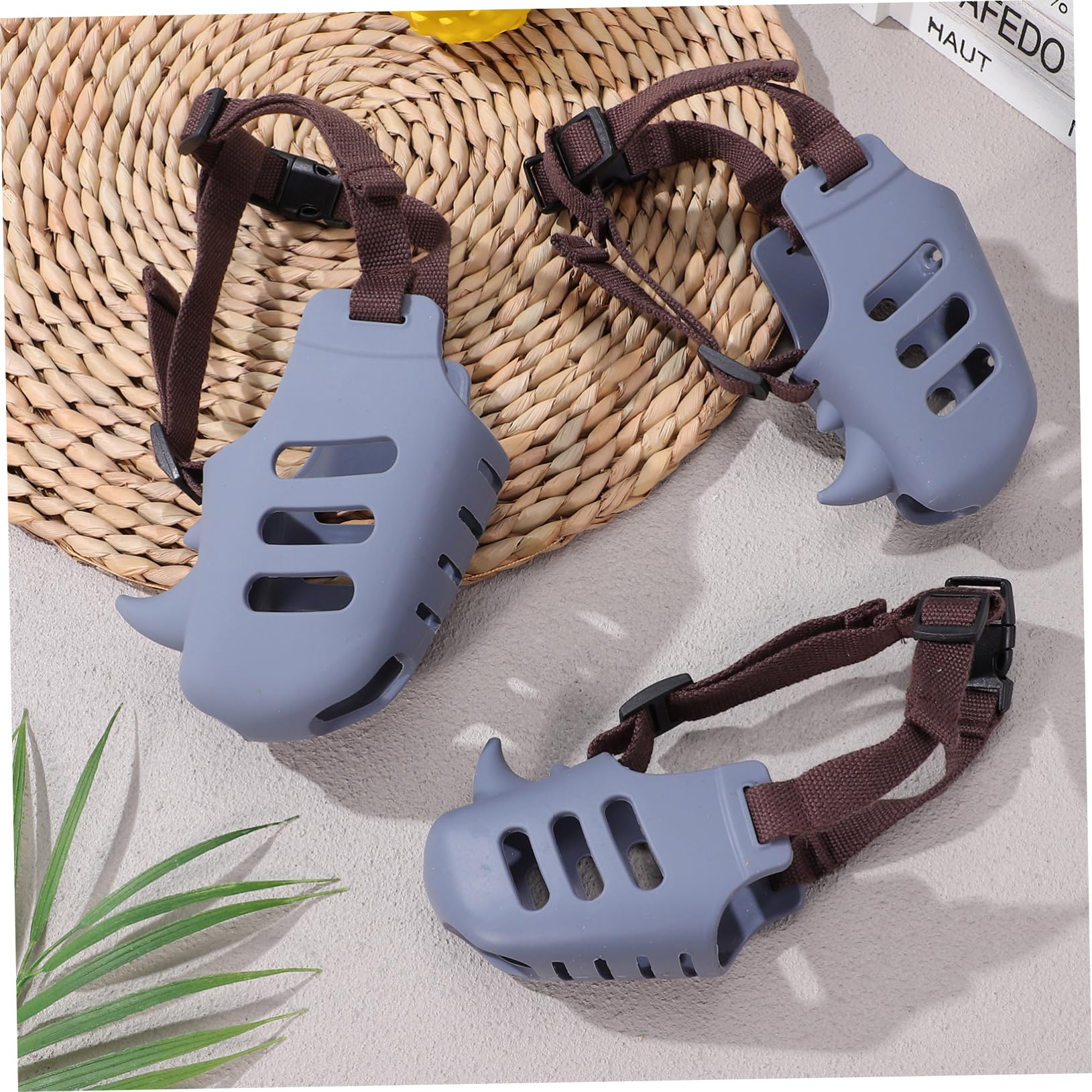 Toyvian Lot de 3 Muselières pour Chiens en Silicone, Anti-Morsure et Anti-aboiement, Ajustables, Confortables, pour Chiens Moyens et Grands