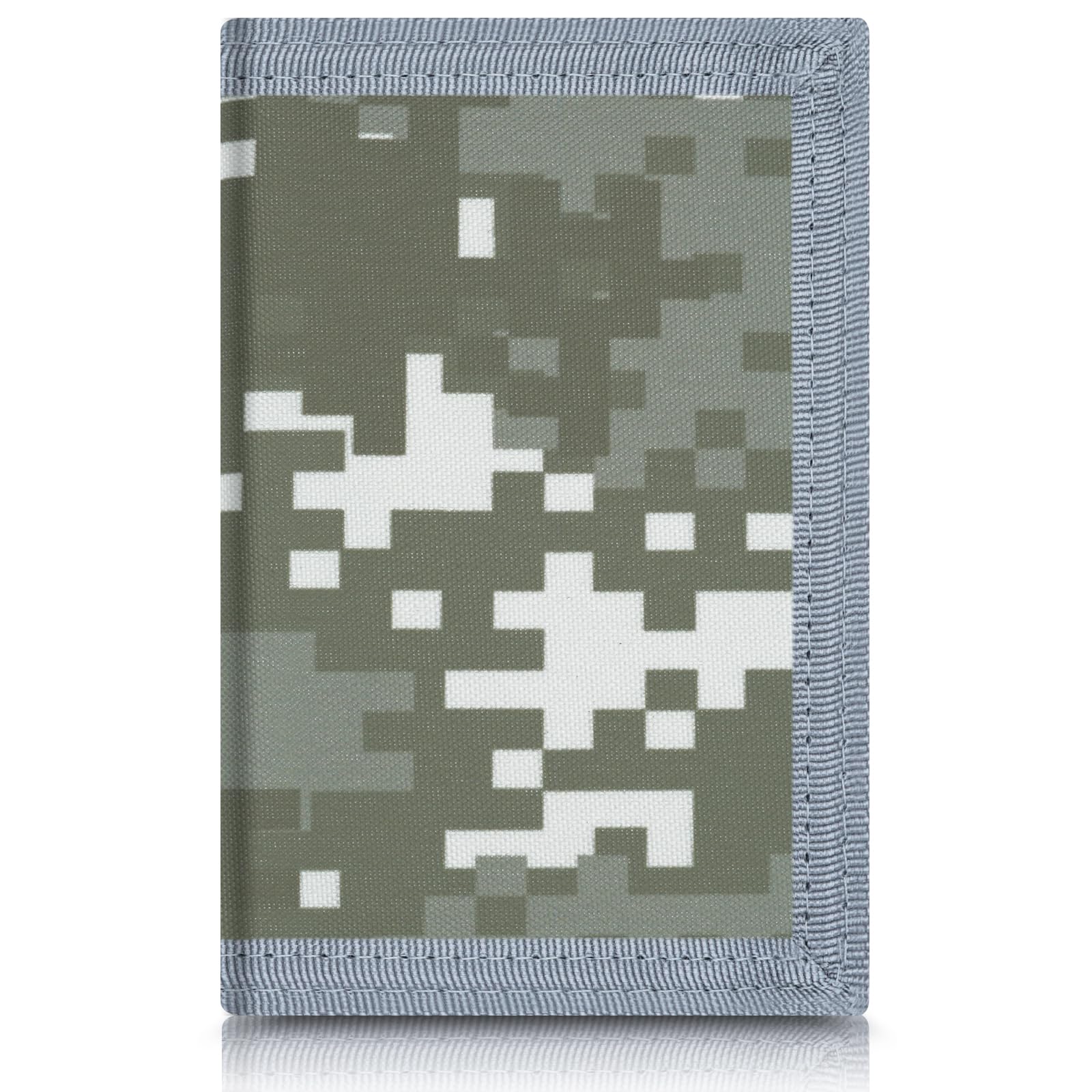 AI-DEE RFID Trifold Canvas Outdoor Sports Wallet for Kids - Front Pocket Wallet with Magic Sticker (Digital Pattern B)