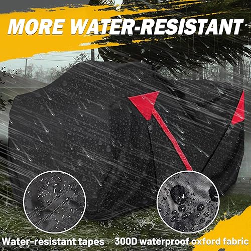 Miniatura 2 de AUTOLION Cubierta impermeable para cuatrimoto con cremallera única y hebilla resistente al viento, protección para todo tipo de clima, cubiertas de