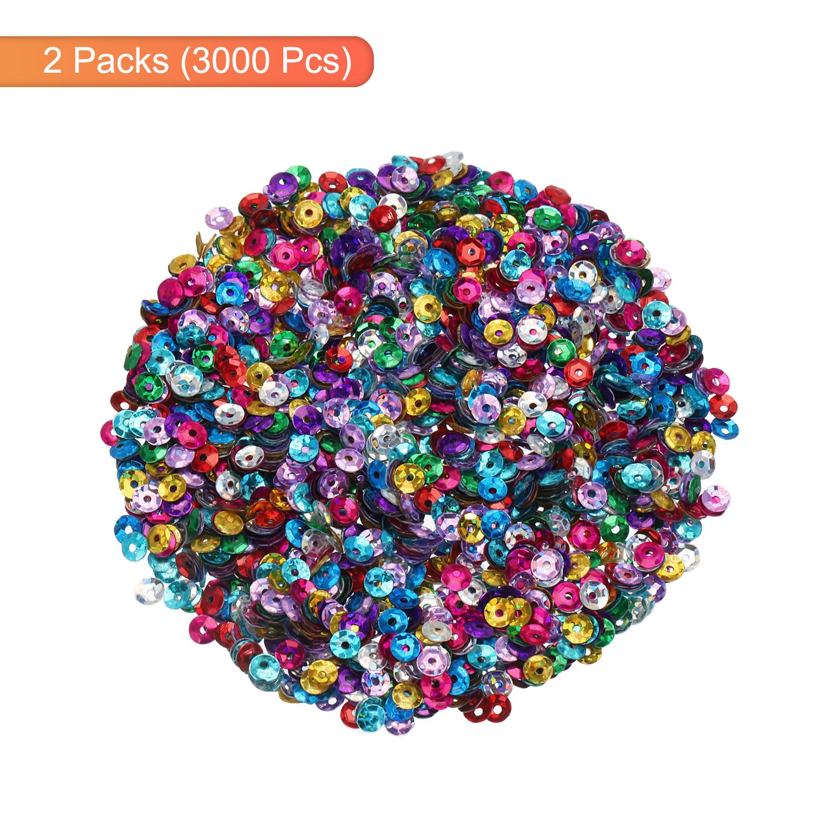 3000 Paillettes Sfuse 4mm Color Viola Rosa | Per Ricamo, Bigiotteria E Decorazioni Fai-da-te