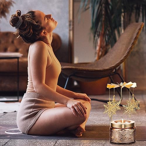 Miniatura 6 de Regalos para mujeres, regalos de cumpleaños para mamá, esposa, hija, hermana, regalos únicos para amigas, mujeres, velas aromáticas giratorias,