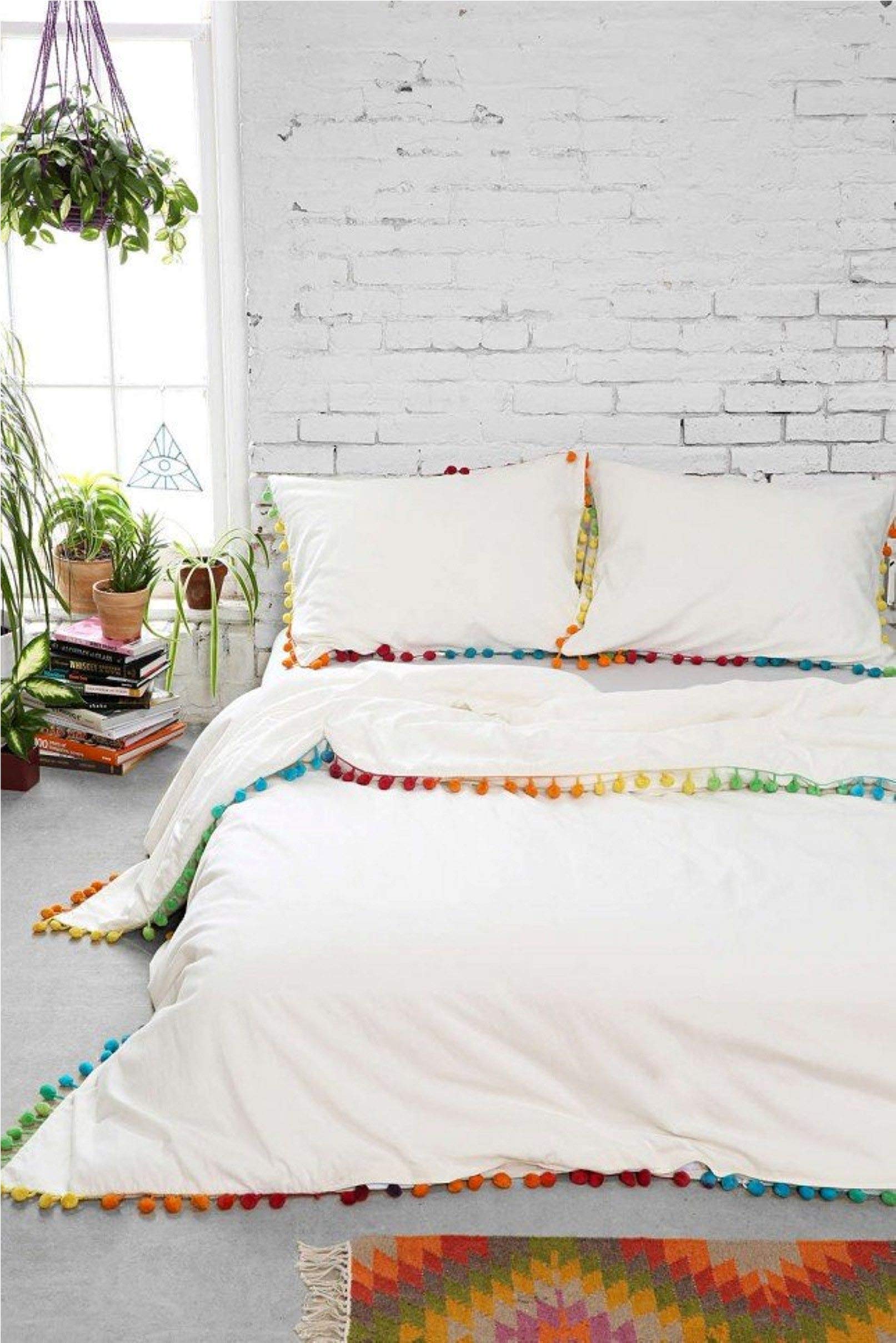 Housse de couette blanc cassé 200x200 pour une chambre cocooning et chaleureuse