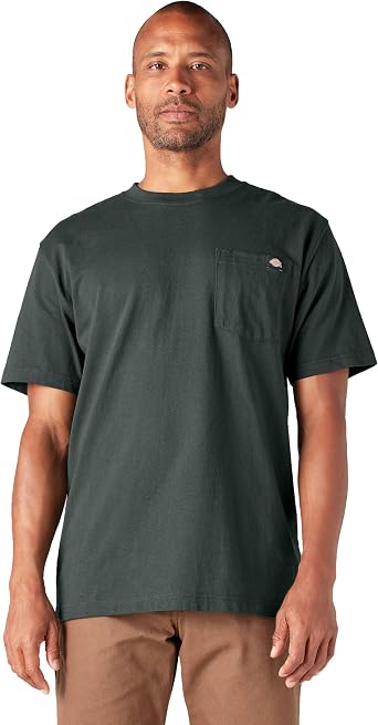 Dickies Mens Short Sleeve Heavyweight Heathered Pocket Tee