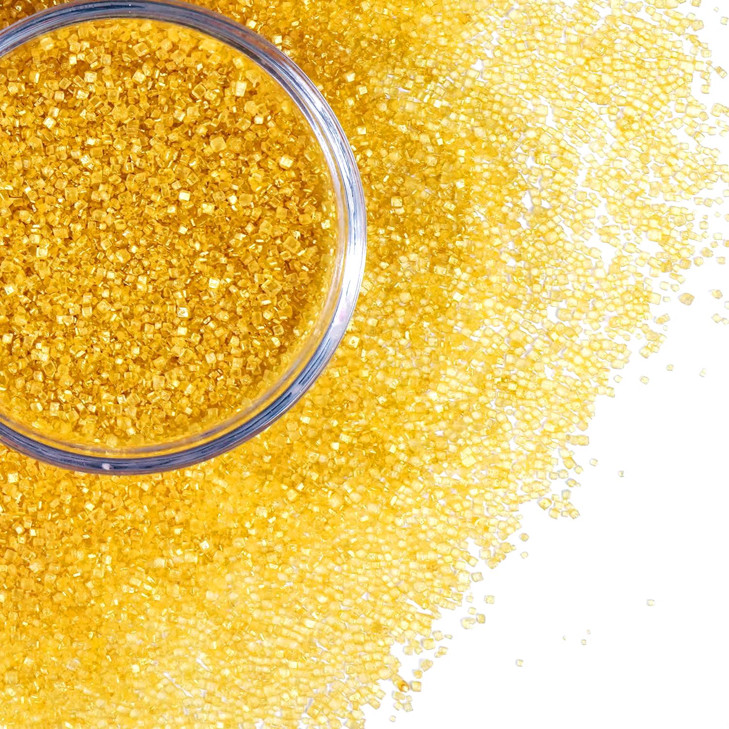 Edible Gold Sprinkles, Sanding Sugar, Gold Rim Crystal Sugar for Cocktails, Cookies Cake Toppers & Cupcake Decoration, Christmas Supplies - Image 6