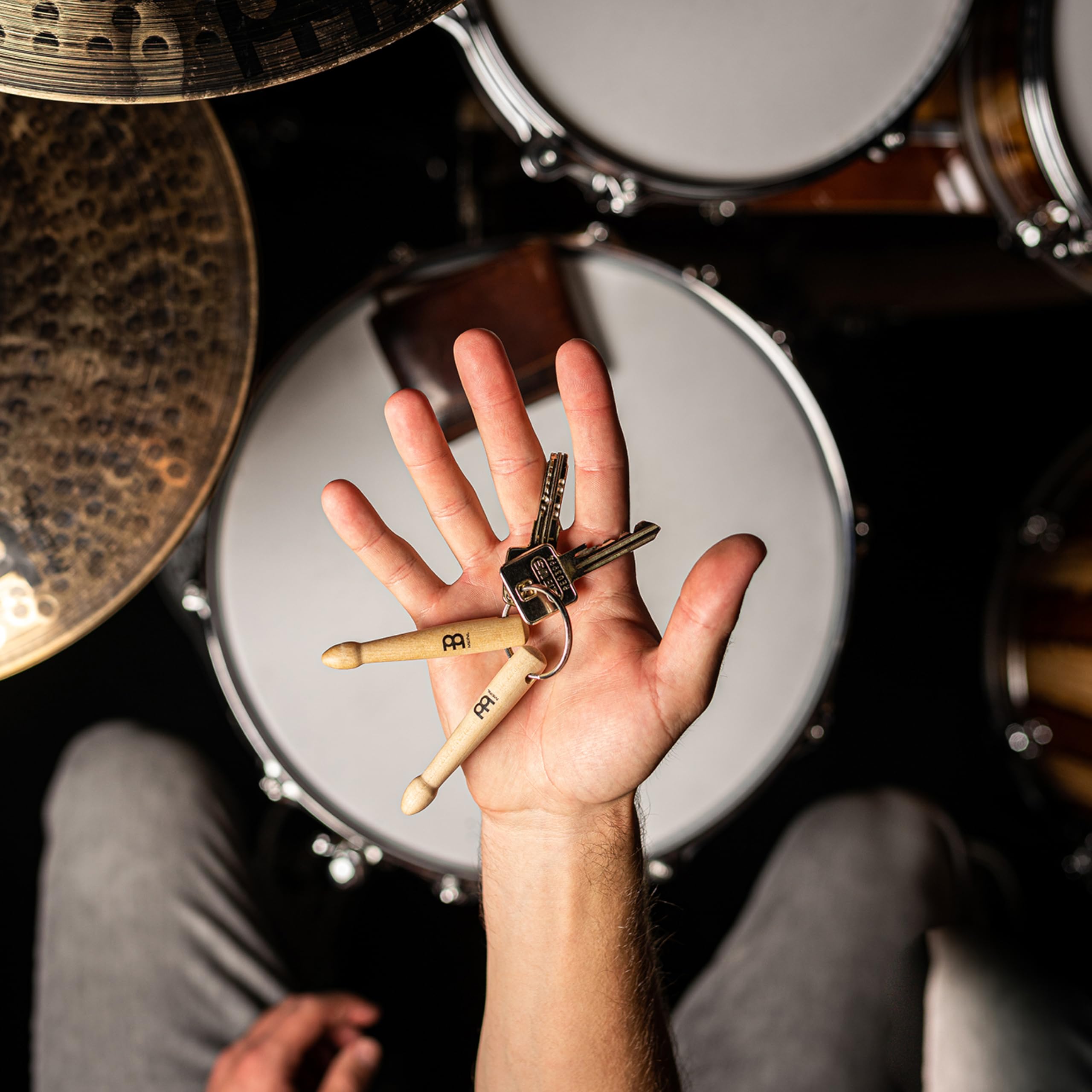 Llavero Musical De Madera Con Mini Baquetas De Batería – Regalo Original Para Bateristas Y Amantes Del Rock, Artesano Y Duradero