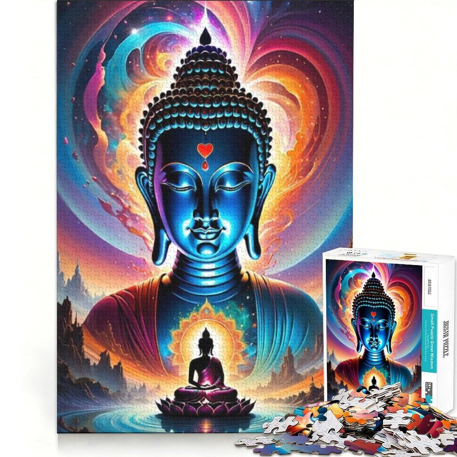 Rompecabezas de 1000 piezas: juego de ingenio desafiante de Buda Corazón 7