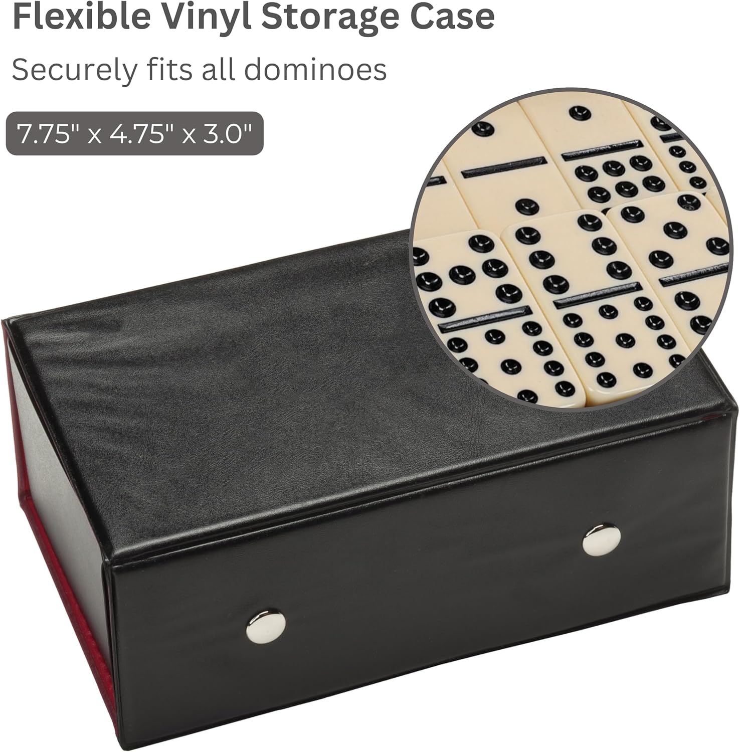 WE Games Double Twelve Dominoes Set - 91 Dominoes in Retro Travel Case - Ideal for Family Games - Perfect for Game Night