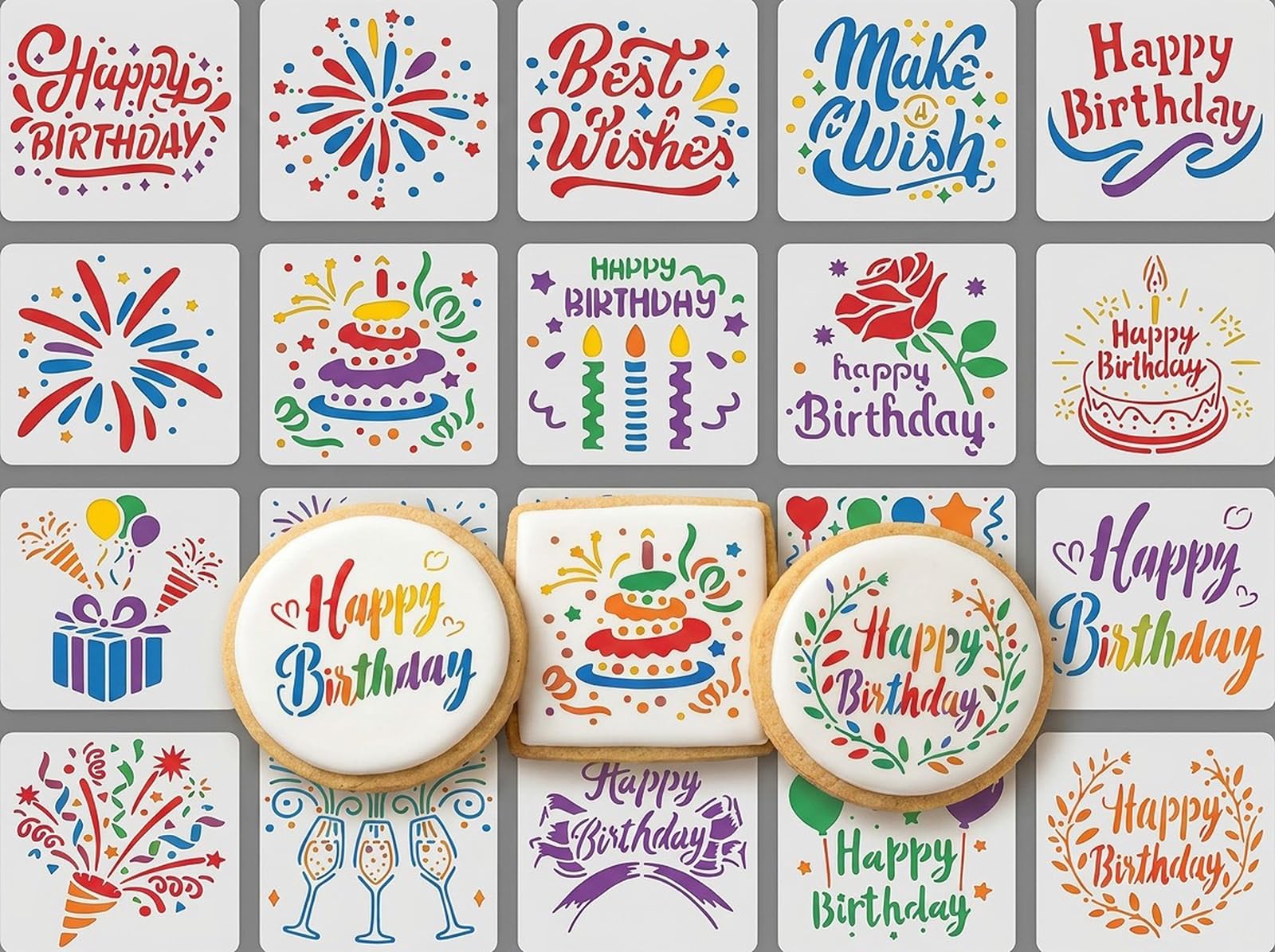 Plantillas de cumpleaños para tela y paredes que solucionan tus proyectos de dibujo