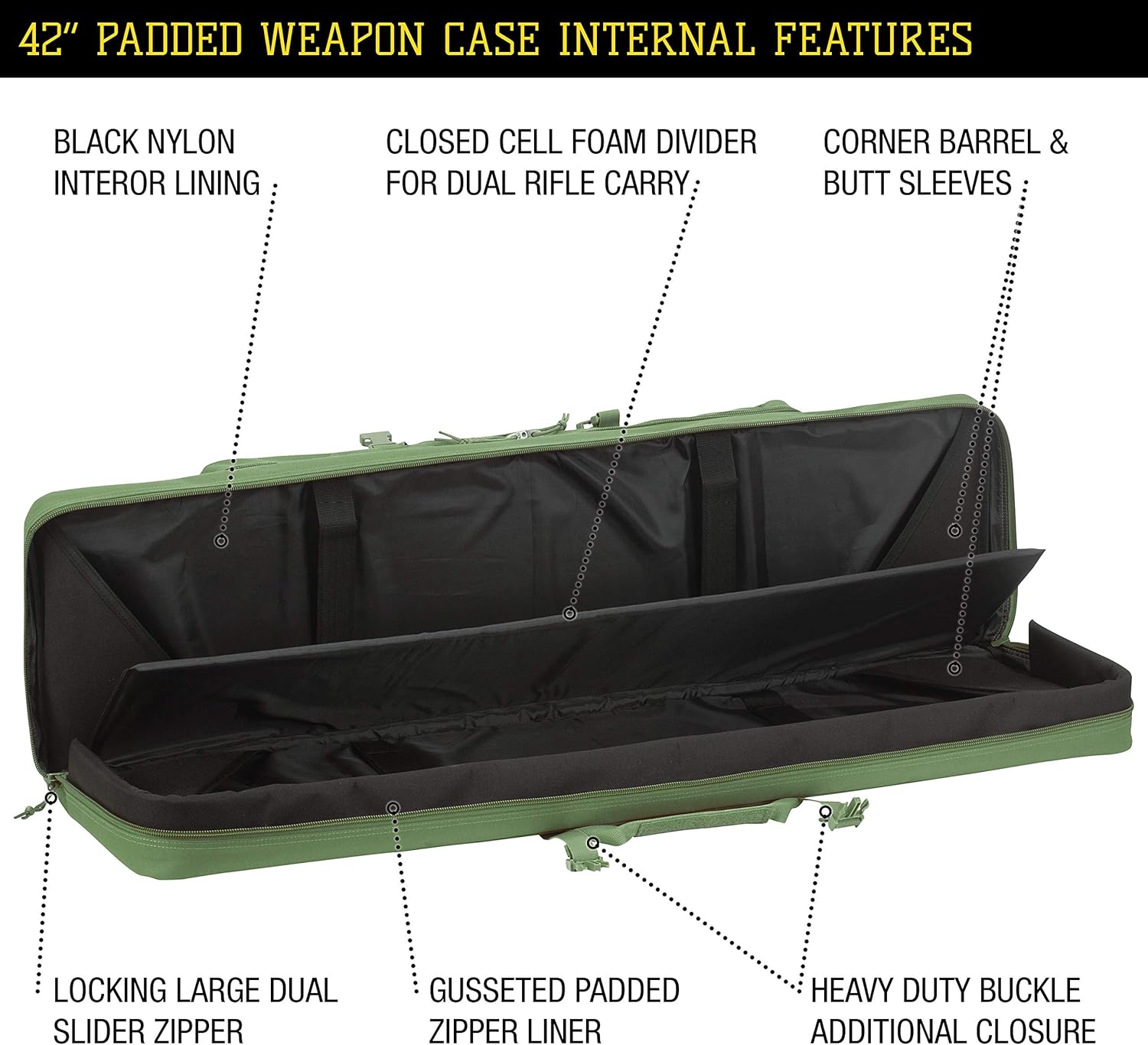 Voodoo Tactical Men's Padded Case, Olive Drab, 36"