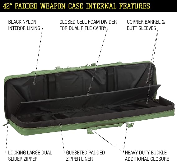 Voodoo Tactical Men's Padded Case, Olive Drab, 36