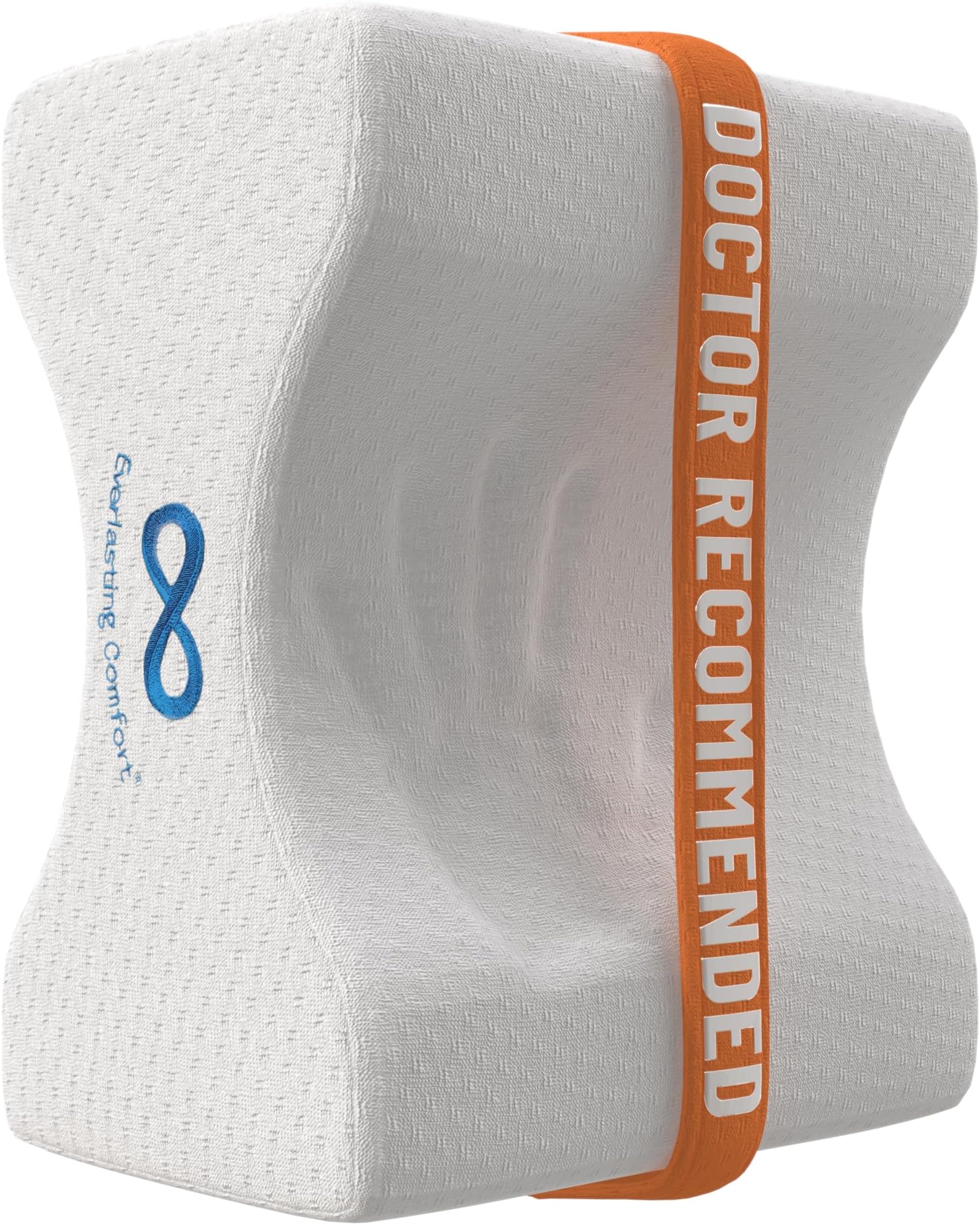 Everlasting Comfort Memory Foam Knee Pillow for Side Sleepers – Sciatica Pain Relief Pillow, Removable Strap Support – Leg Pillows for Sleeping Alignment, Knees, Back & Hip Cushion