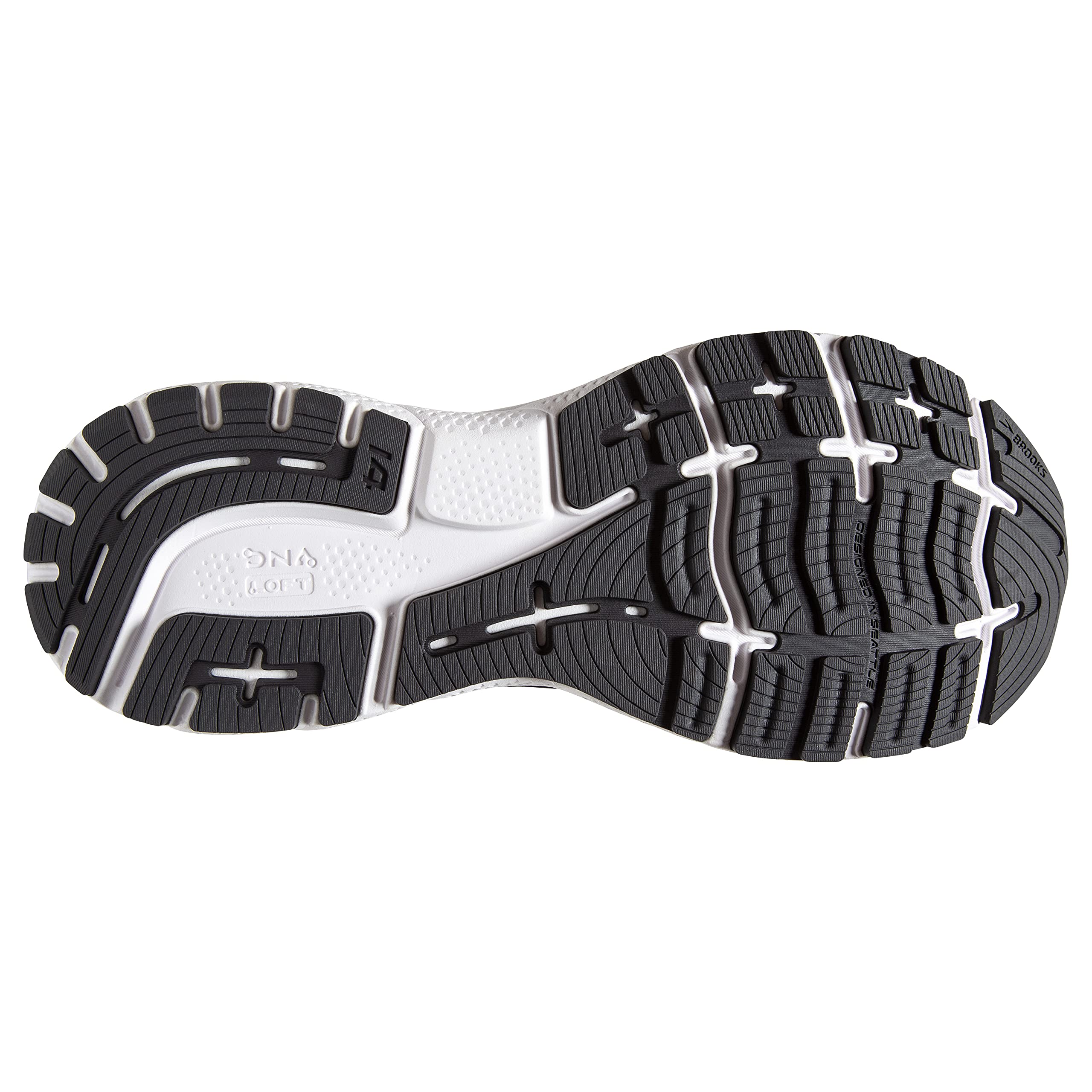 Brooks Men's Ghost 14 Neutral Running Shoe - Black/Pearl/Nightlife - 8 Medium