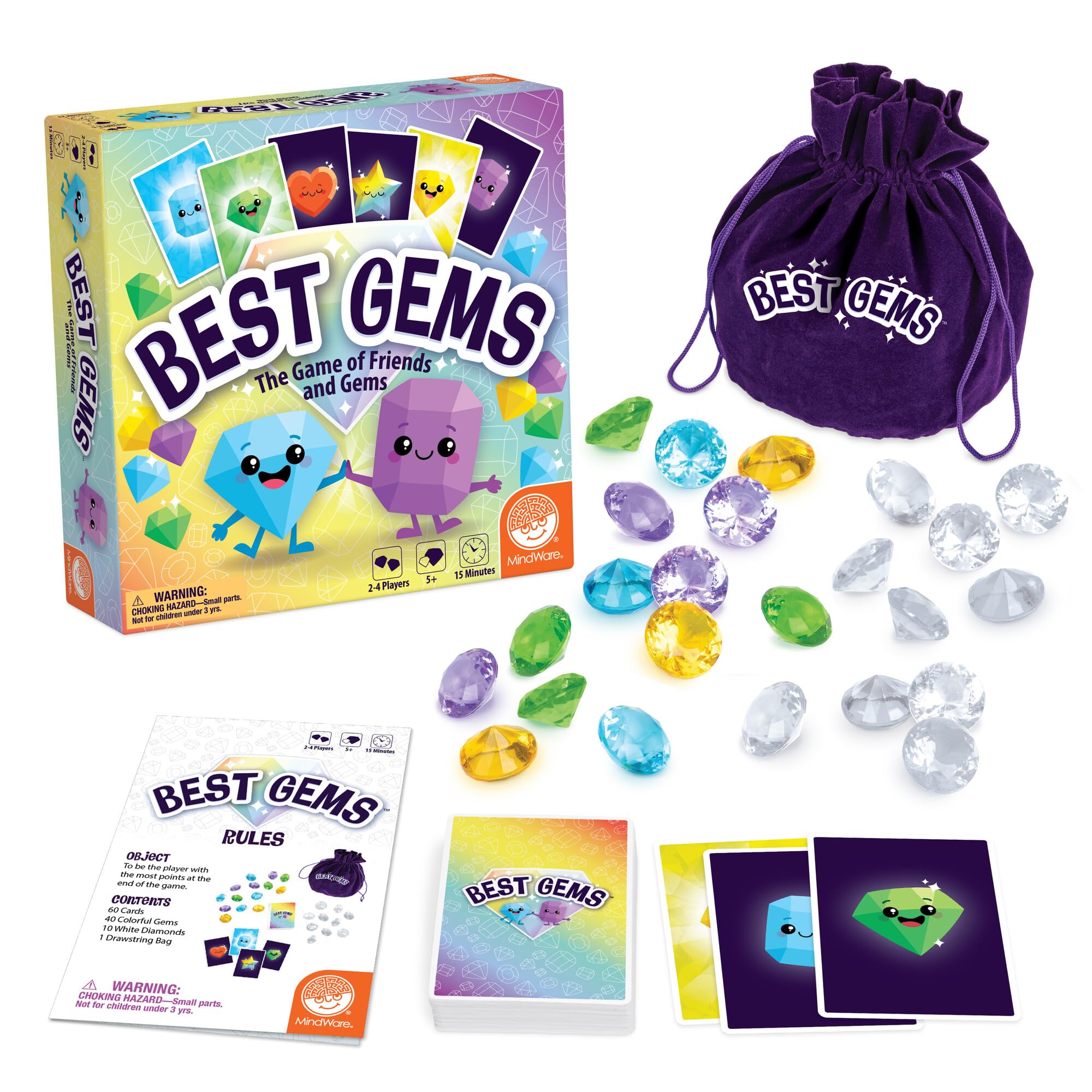 Amazon.com: MindWare Best Gems Family Game for 5 Year Olds and up