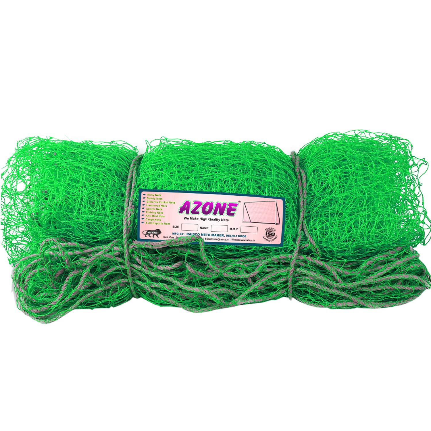 Azone 20x10Feet(200 Square Feet) Nylon Practice Cricket Net (Green)-picture-27