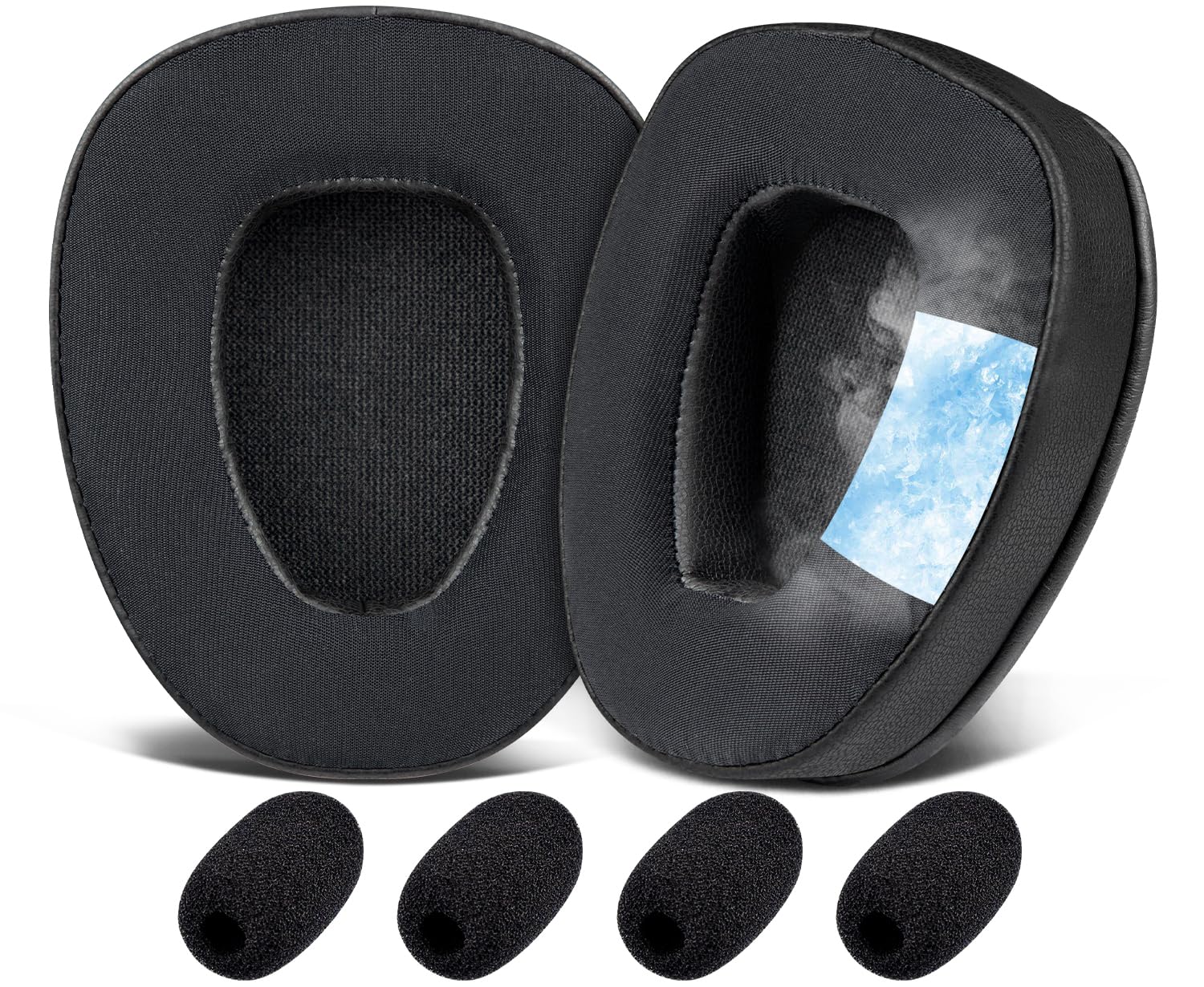 SOULWIT Cooling-Gel Earpads Replacement for BlueParrott B650/S650(650XT 650 XT) Noise Cancelling Bluetooth Headset, Ear Pads Cushions with High-Density Noise Isolation Foam - B650XT CG Black