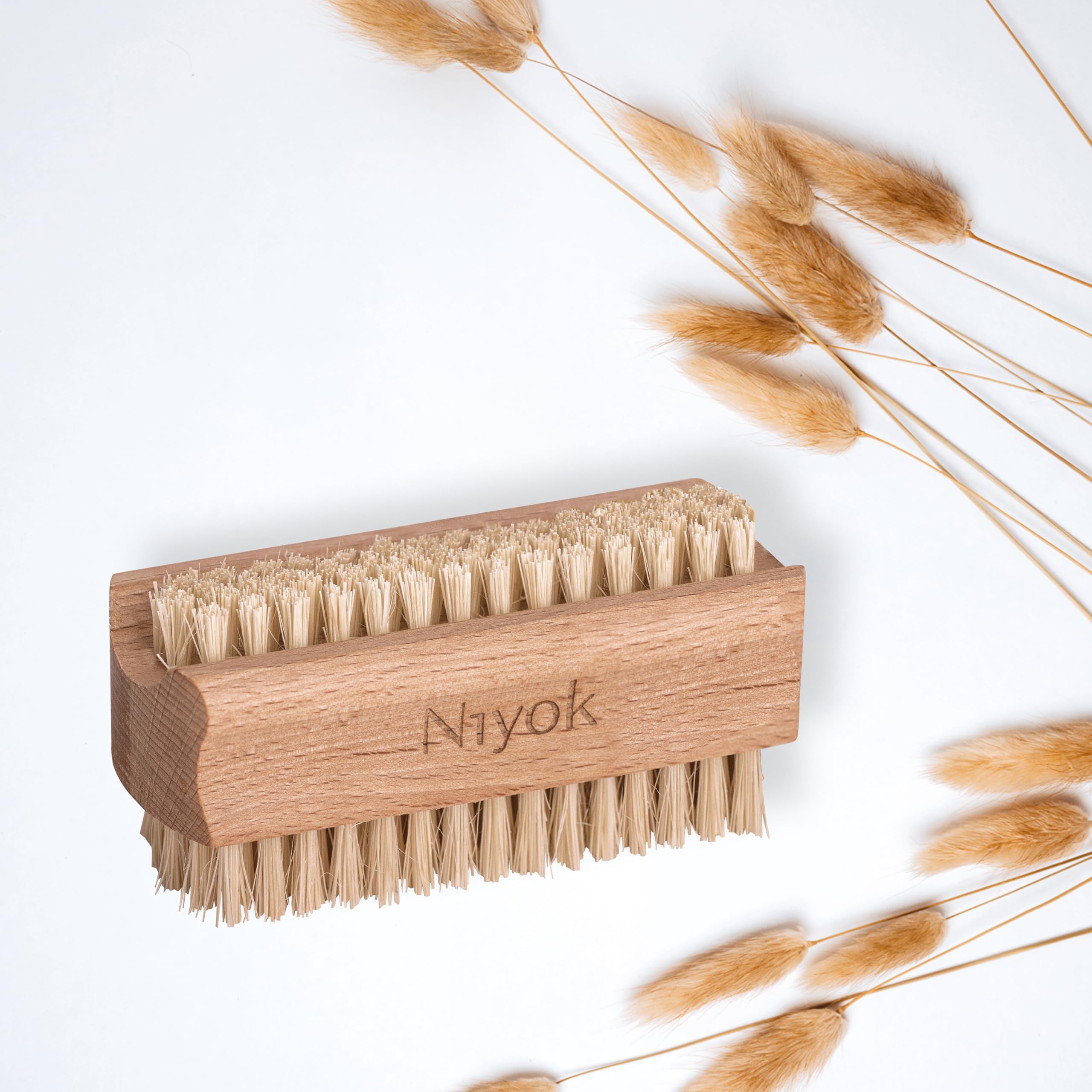4022 NIY NIYOK szczotka do mycia ręcznego, dwustronna, drewno bukowe