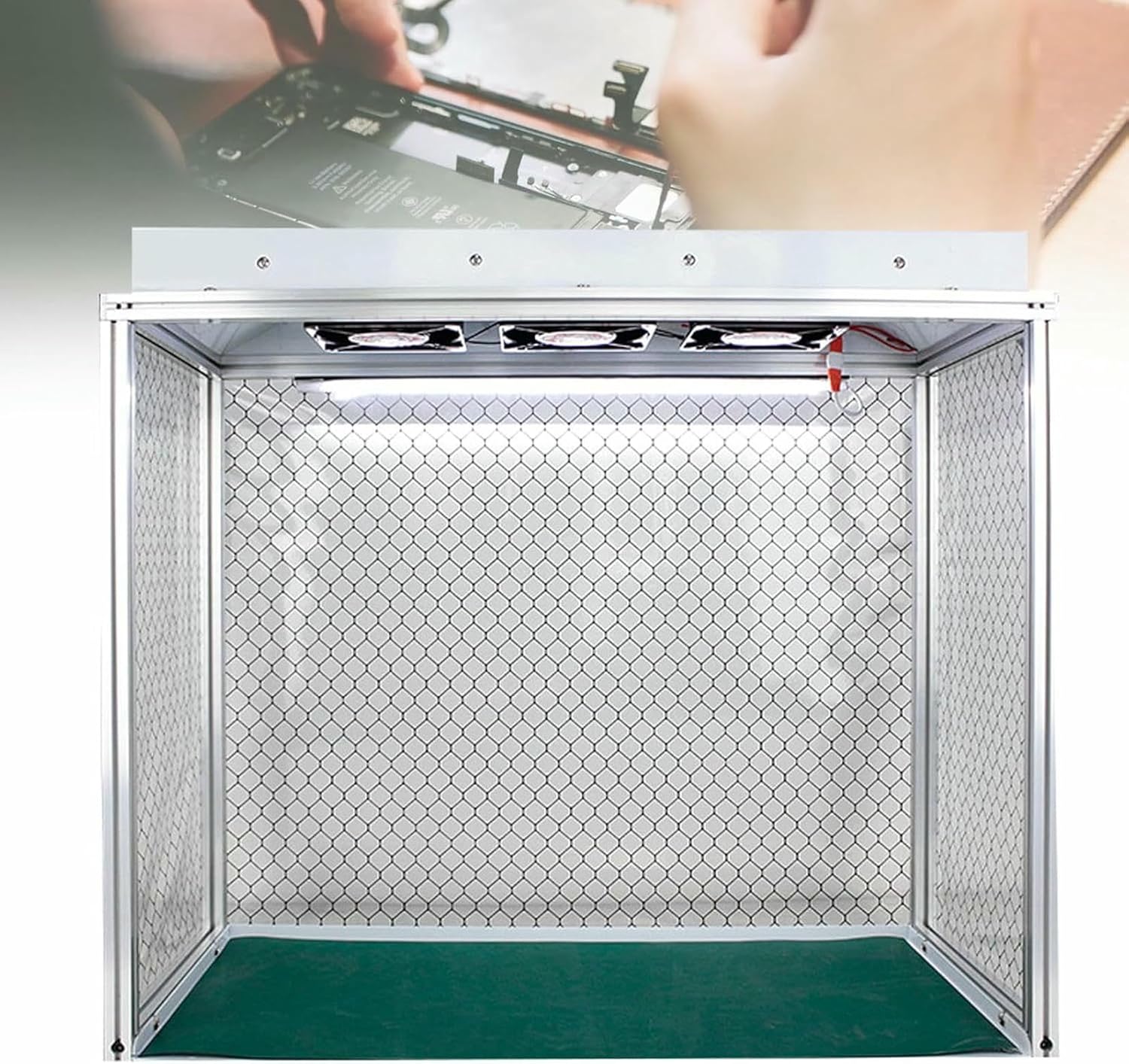 Vertical Laminar Flow Hood, Air Flow Clean Bench, with HEPA Filter, for Phone Repair