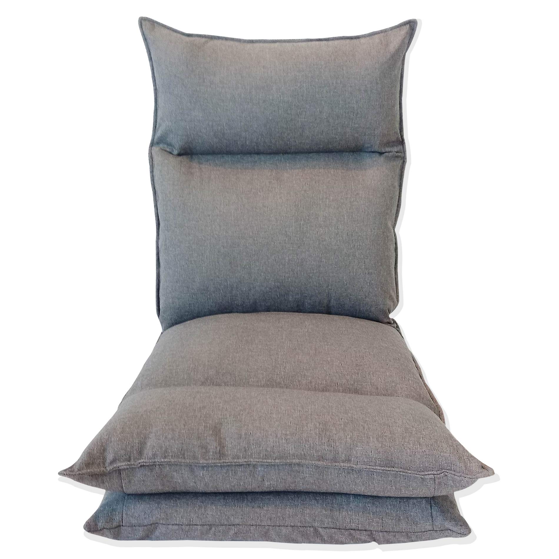 Rebecca Mobili Sitzkissen, Thaikissen fr Meditation Yoga, Meditationskissen, Hellgrau, Metall Polyester, Wohnzimmer Terrasse - Maße: 70 x 56 x 70 cm (HxLxB) - Art. RE6193