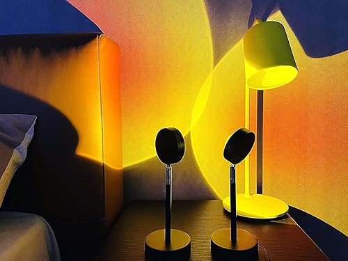 Miniatura 4 de Lámpara de puesta de sol, proyección LED, rotación de 180 grados, lámpara de proyección de arco iris USB, luz nocturna, proyector romántico para el