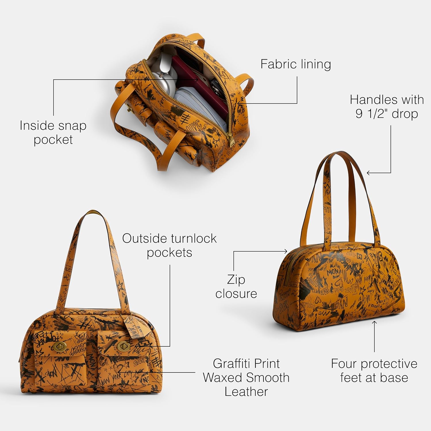 Coach Womens Twin Turnlock Bag - Image 3