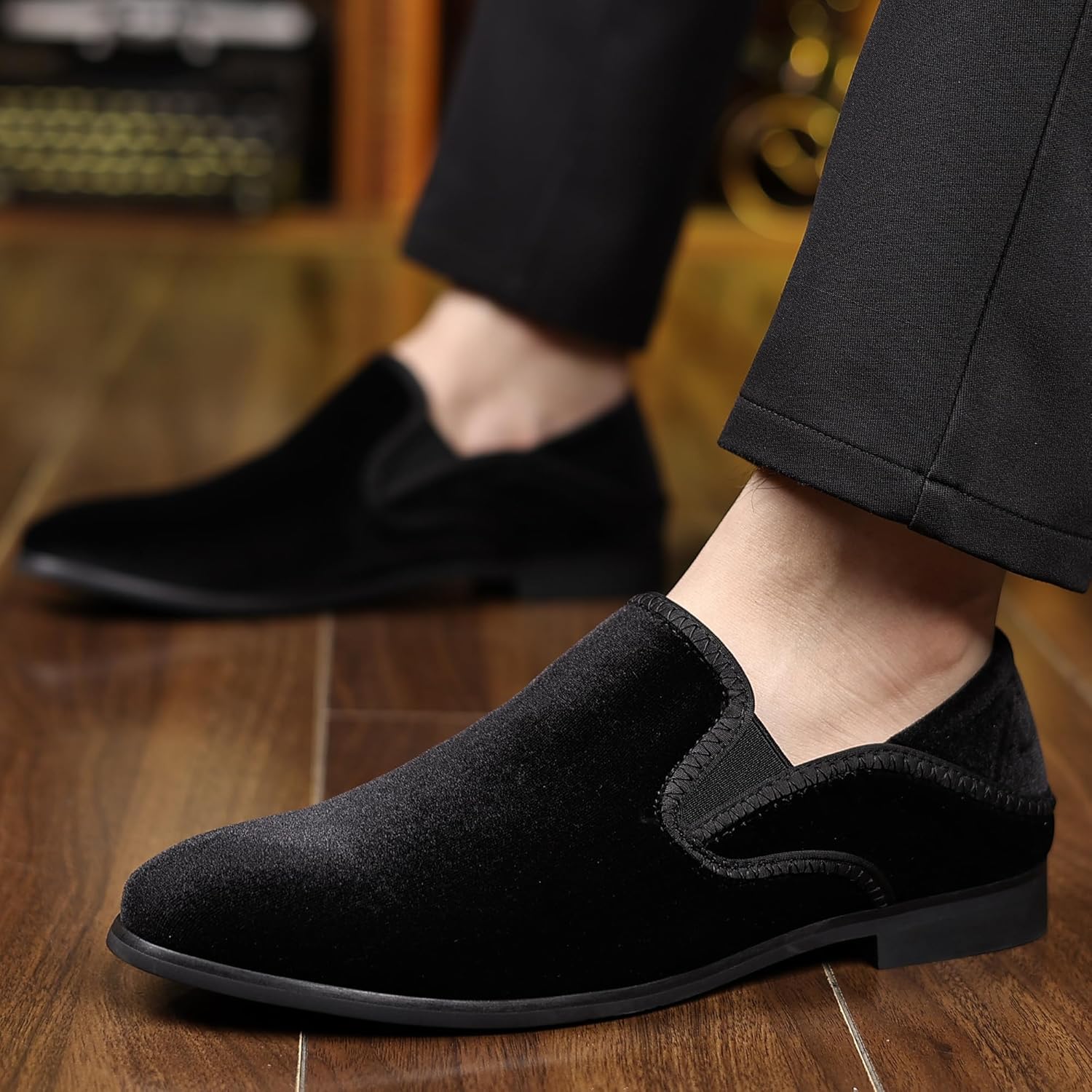 COSIDRAM Men's Casual Loafers Velvet Comfort Classic Foldable Heel 2-Way Wear Slip On Fashion Slippers Walking Shoes - Image 6