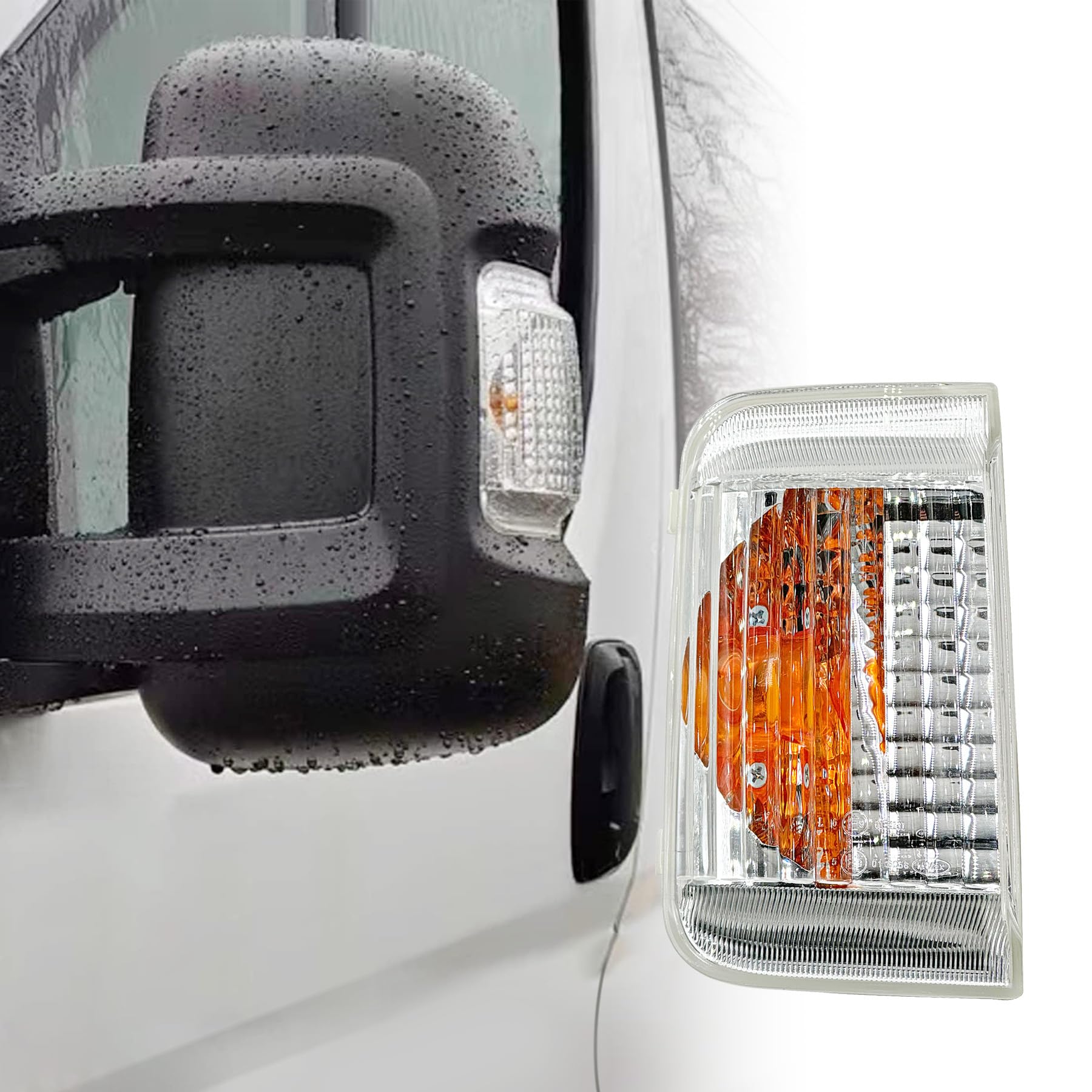 Indicatore Di Direzione Laterale Per Citroen Jumper 04/2006-Up, Fiat Ducato (250) 2006-Up, Peugeot Boxer 2006-Up di Direzione Lato Specchietto Retrovisore Sinistro (Senza Lampadina)