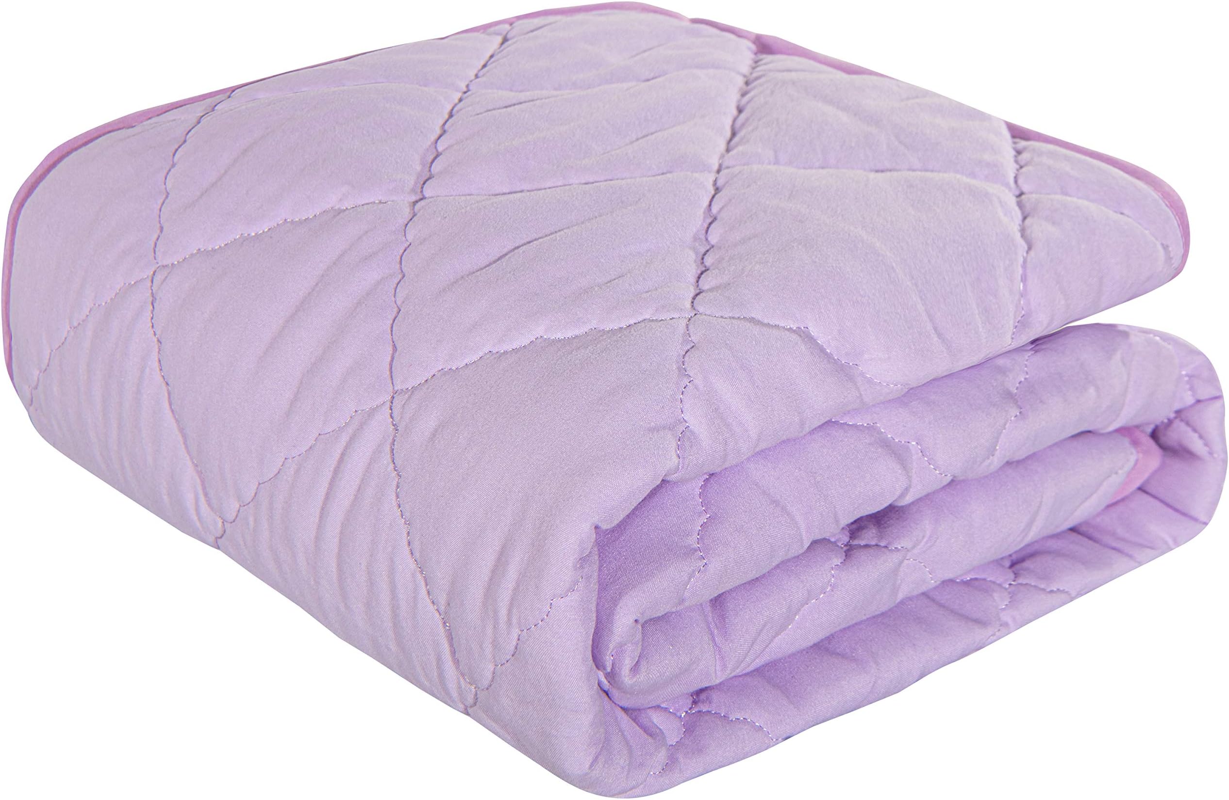 NTBAY Down Alternative Toddler Comforter, Lightweight and Warm Solid Color Baby Crib Quilted Blanket, 39x47 inches, Light Purple