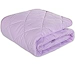 NTBAY Down Alternative Oversized Toddler Comforter, Super Soft and Warm Solid Color Baby Crib Quilted Blanket, 43x60 inches, Light Purple