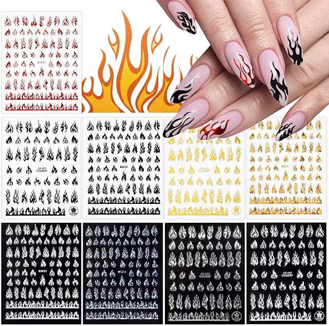 Flame Nail Art Stickers