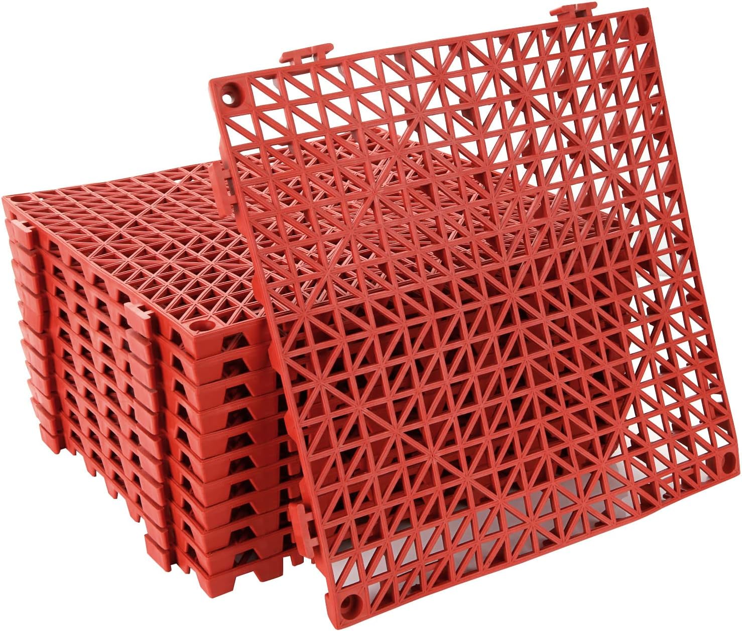 YOUNTHYE 12 Pack Interlocking Drainage Tiles 12 x 12 Inch