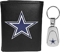Vista 17 de Siskiyou Sports NFL unisex Tri-fold Wallet & Steel Key Chain