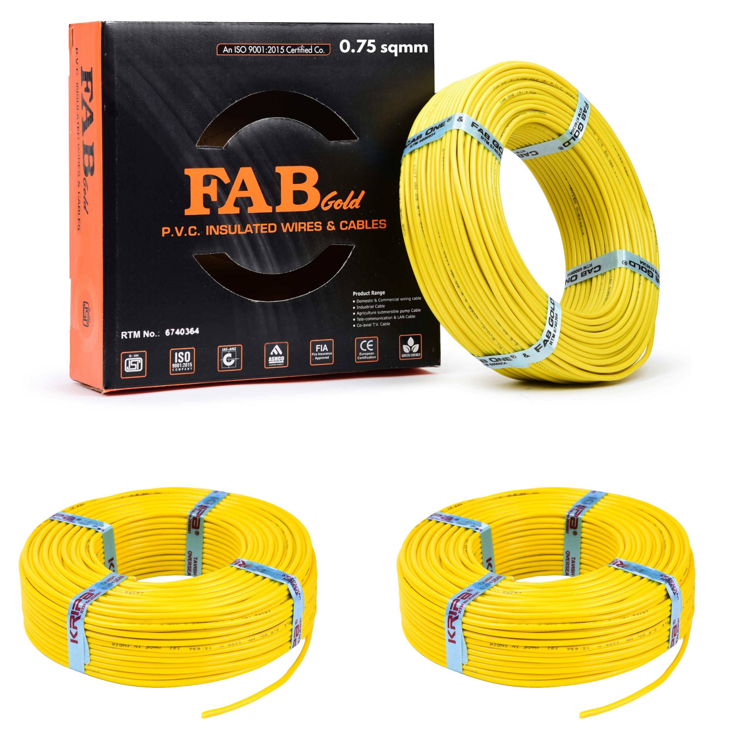 KRIPA 90M FR PVC Copper Wire Cable -22