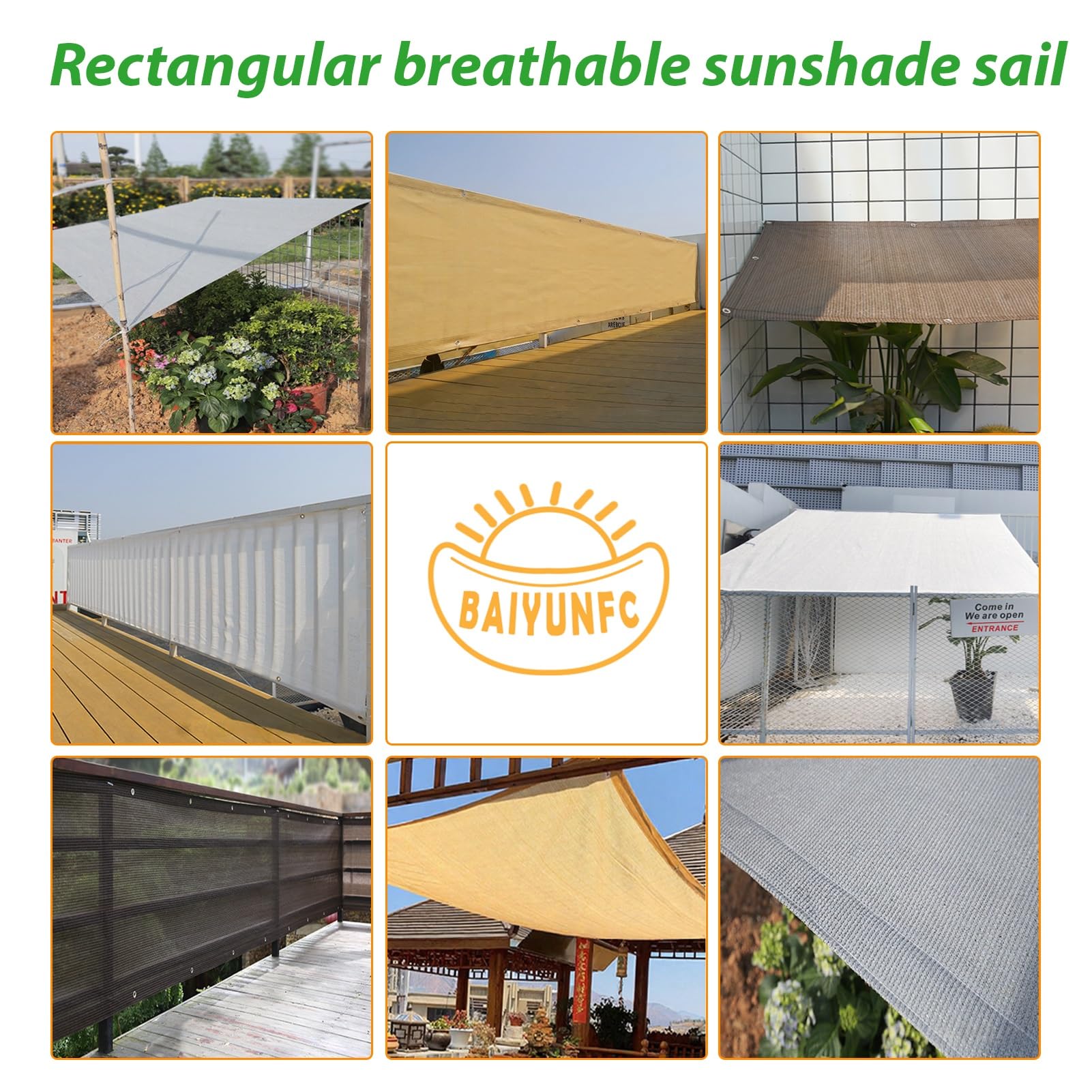 Żagiel Przeciwsłoneczny HDPE Prostokątny 225 x 590 cm Oddychający HDPE Oddychający Oczka Ze Stali Nierdzewnej Dla Patio, Dziedzińca I Basenu, brązowy