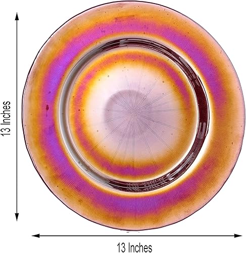 Vista 11 de TigerChef - Cargadores de vidrio para platos llanos, platos de vidrio, cargadores de platos, manteles individuales para decoración de boda, varios