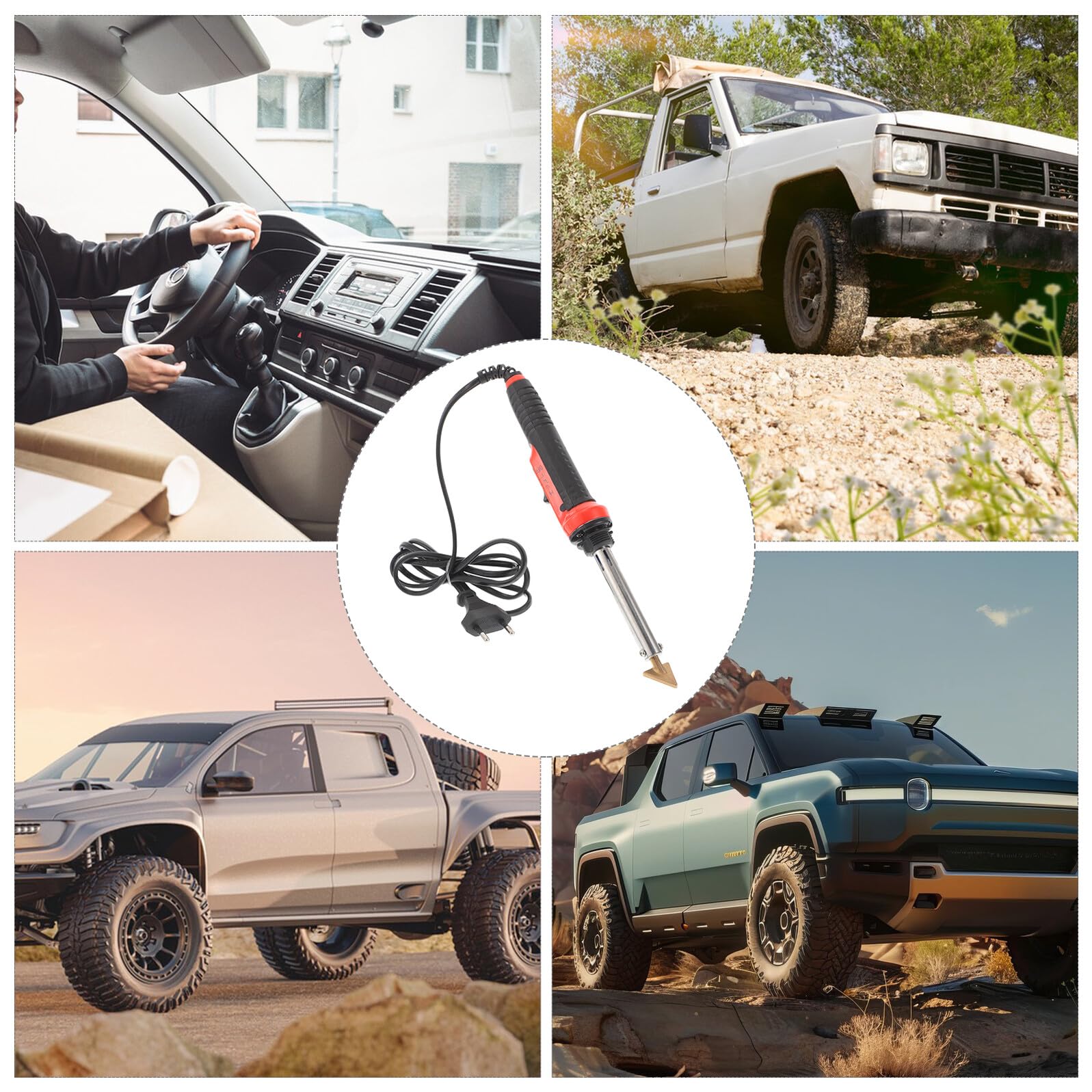 SHINEOFI Kit de Soldador Plástico para Reparación de Parachoques de Coche Máquina de Soldadura Automotriz Práctica con Diseño Resistente y Fácil Uso para Mecánicos y Bricolaje