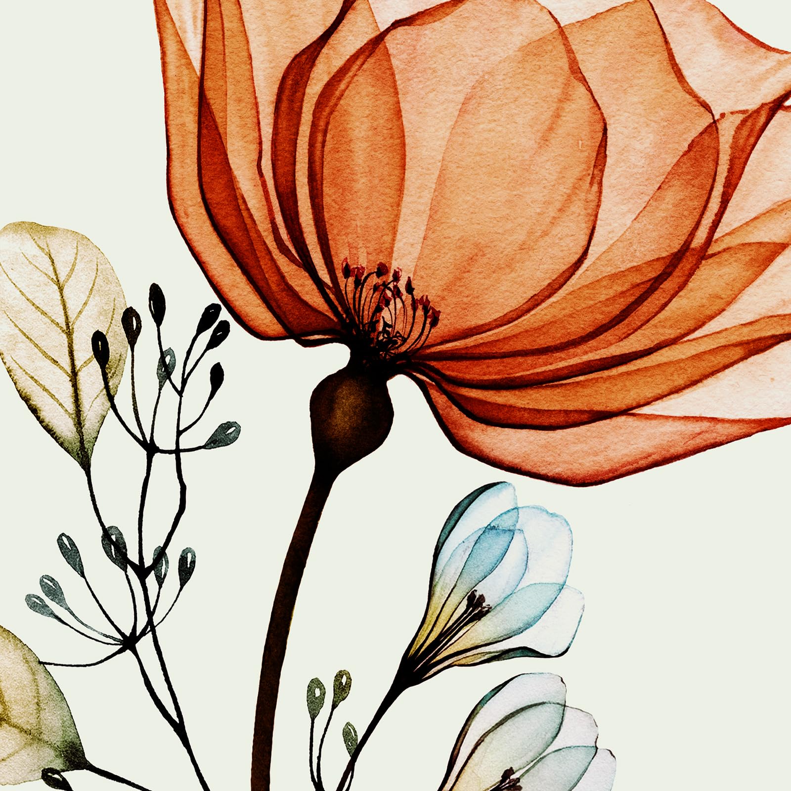 Amazon.co.jp: 絵画「赤いバラ」インテリア 壁掛け アートパネル A3 額